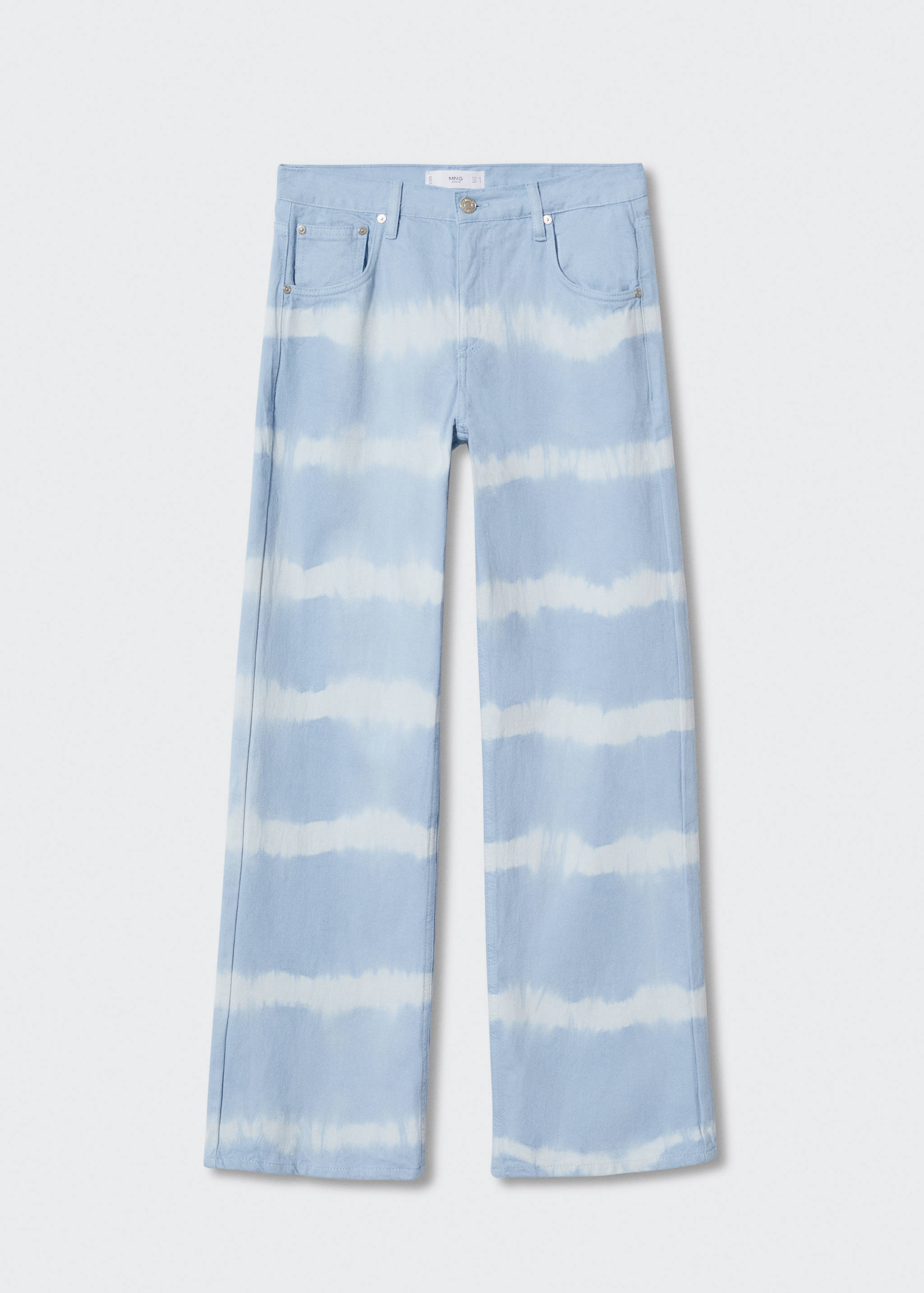 Wideleg-Jeans mit Tie-Dye-Muster - Artikel ohne Model