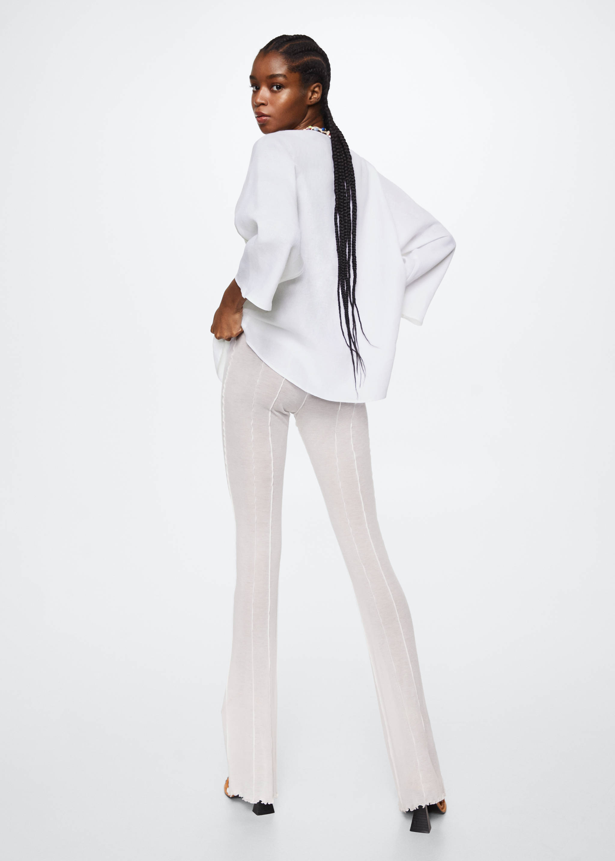 Bluse aus 100 % Leinen - Rückseite des Artikels