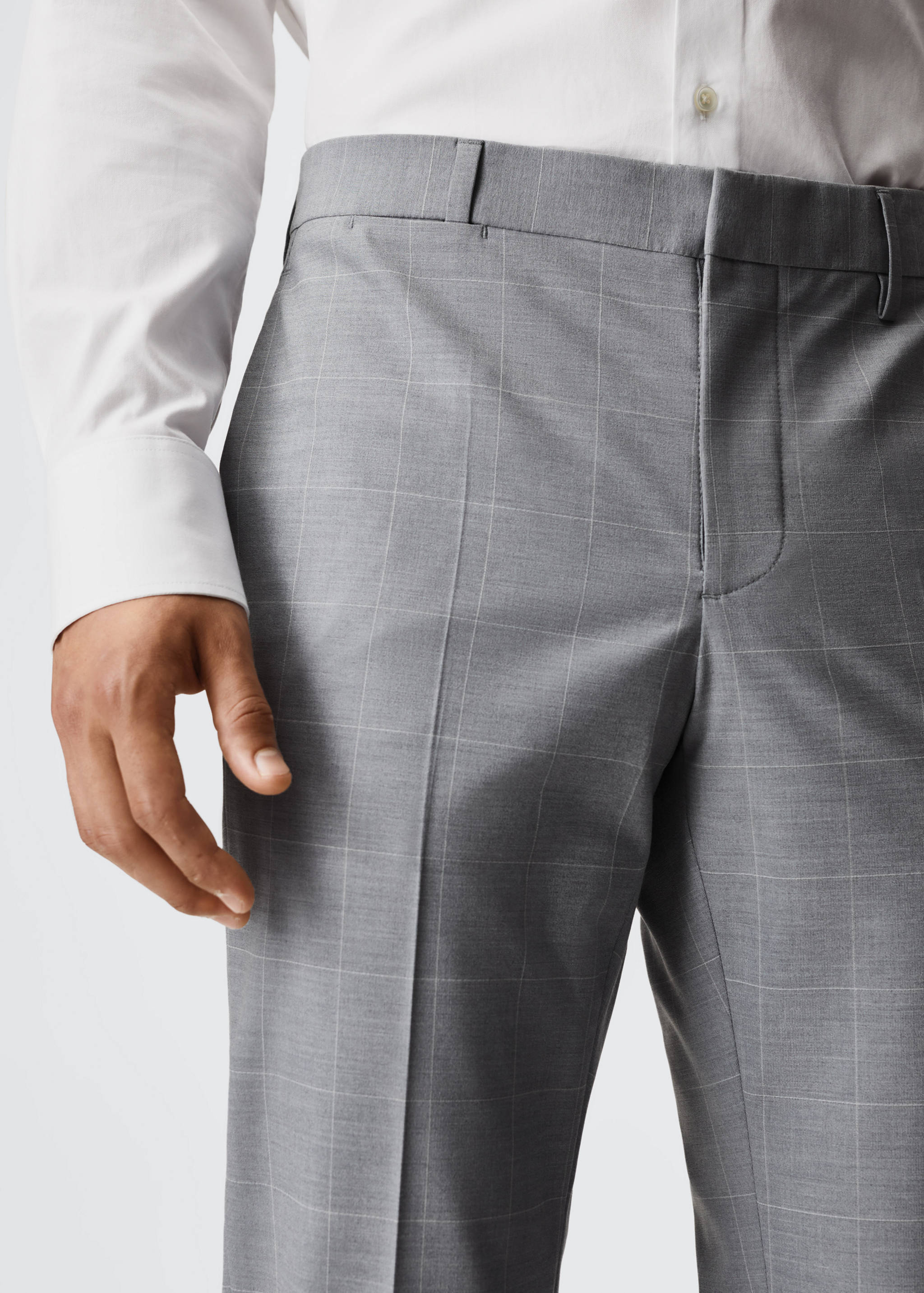 Super slim-fit Tailored check trousers - Details of the article 1