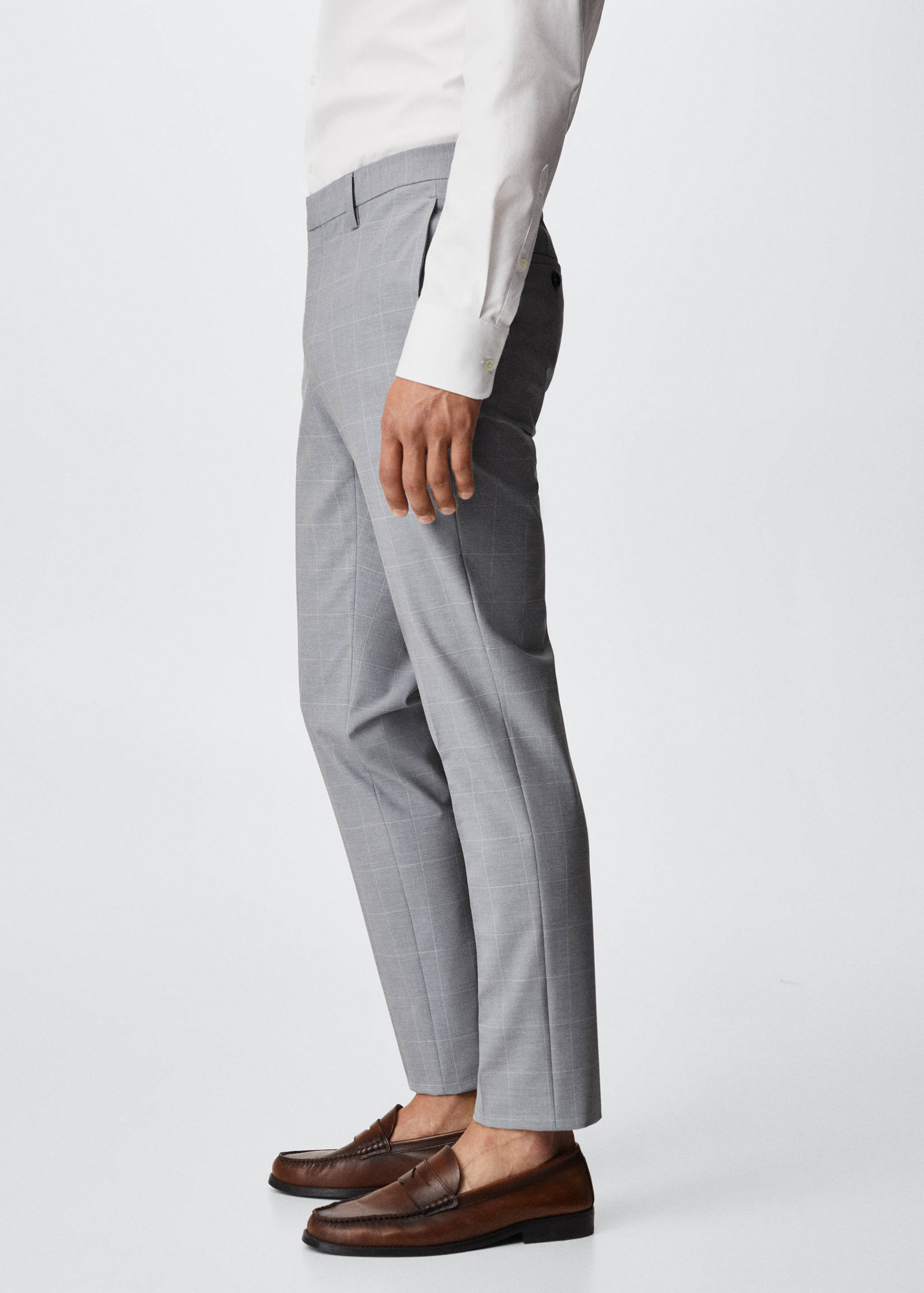 Super slim-fit Tailored check trousers - Details of the article 2
