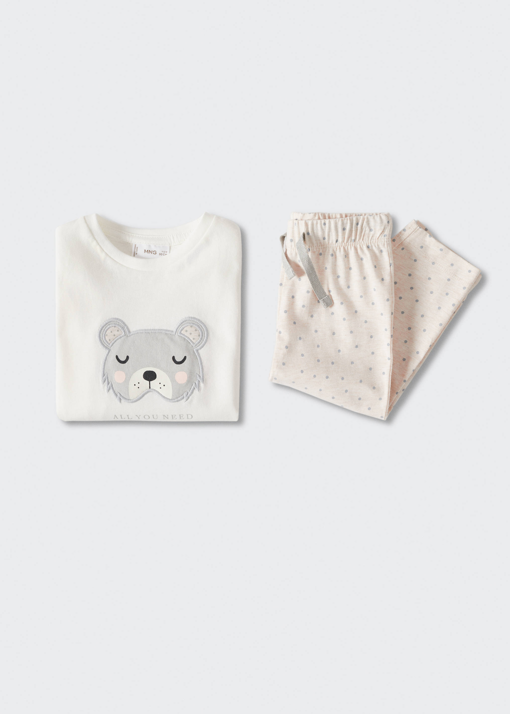 Bavlněné pyžamo s potiskem - Zboží bez modelu