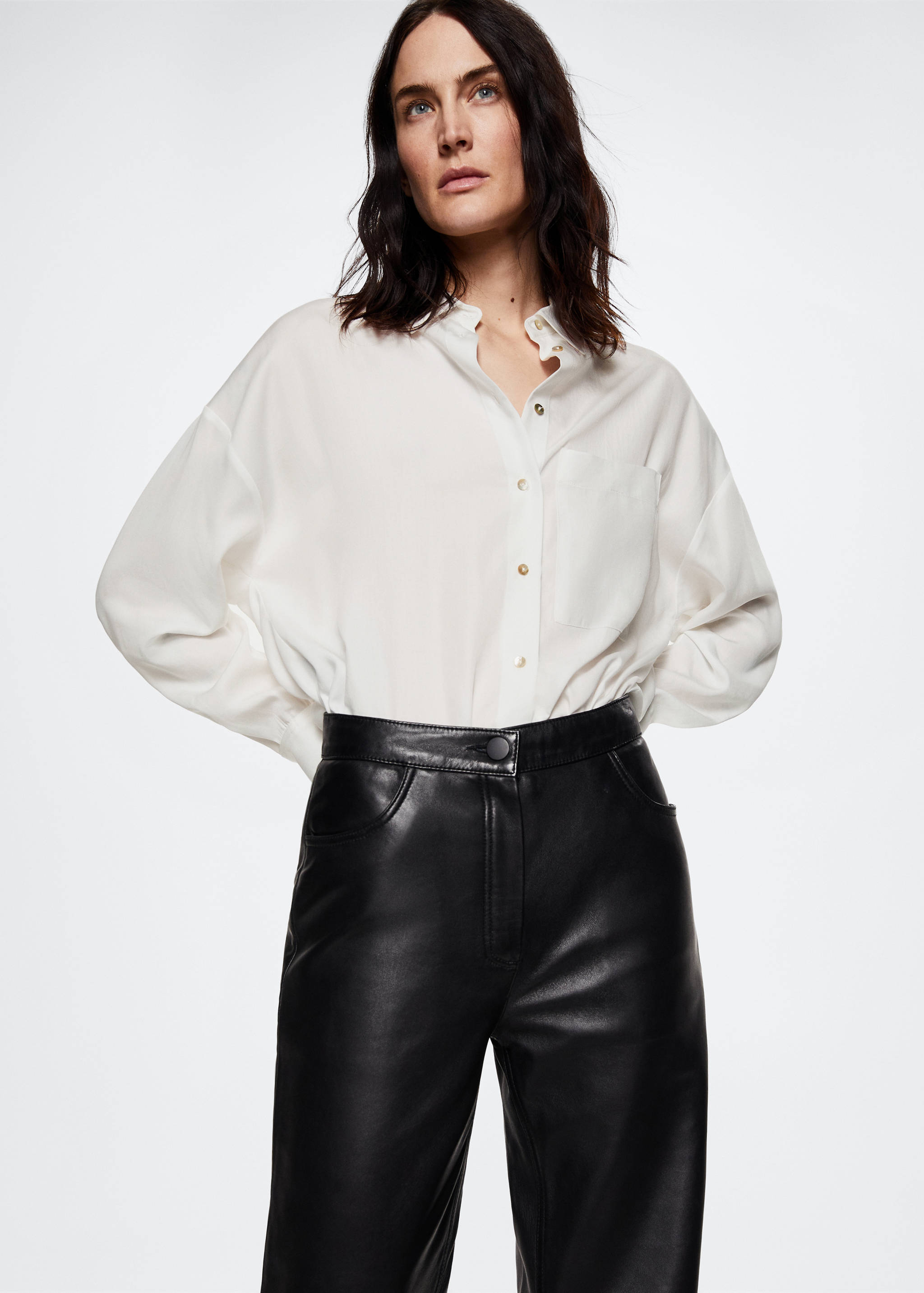 Camisa de 100% liocel - Plano médio