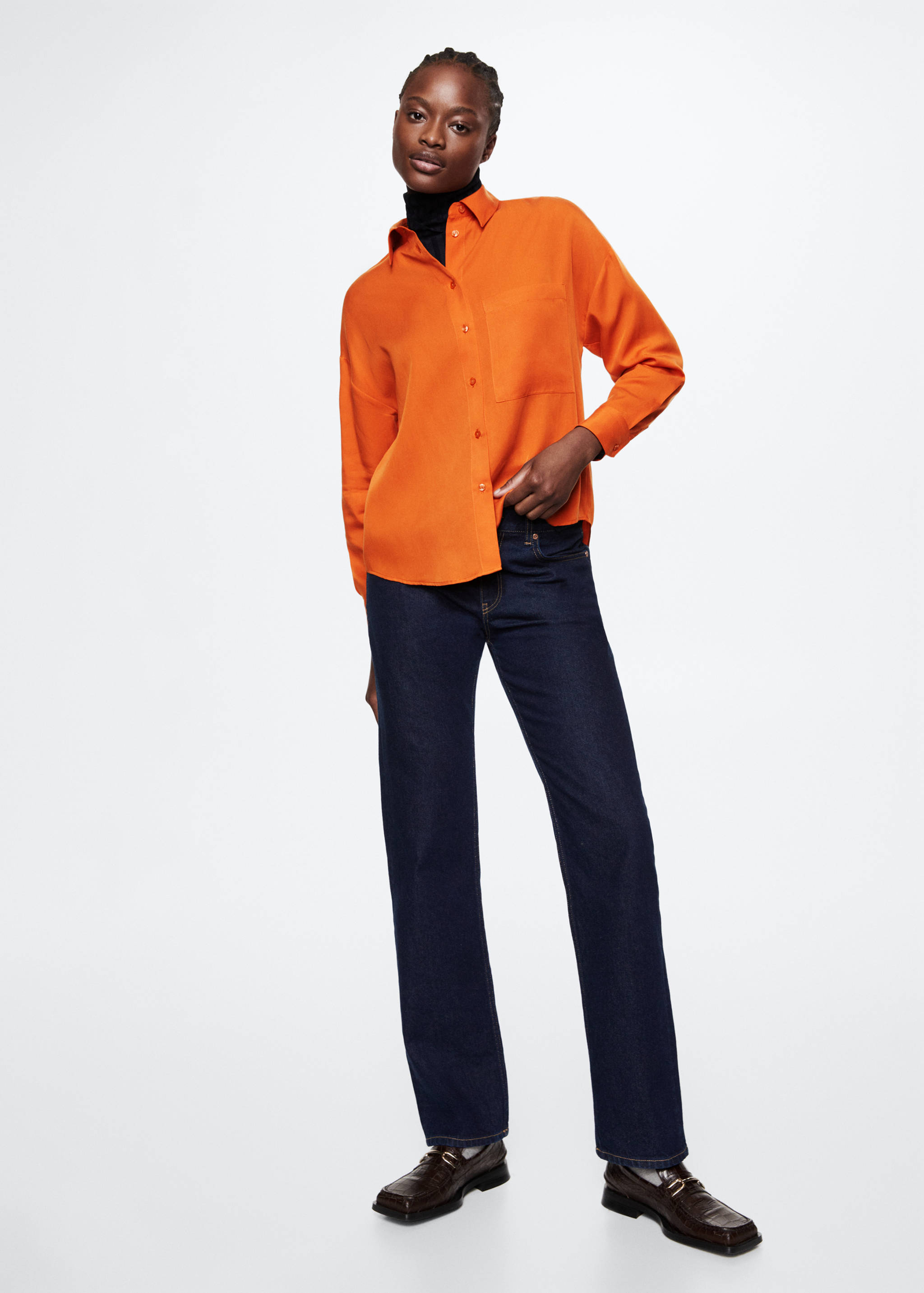 Camisa de 100% liocel - Plano geral