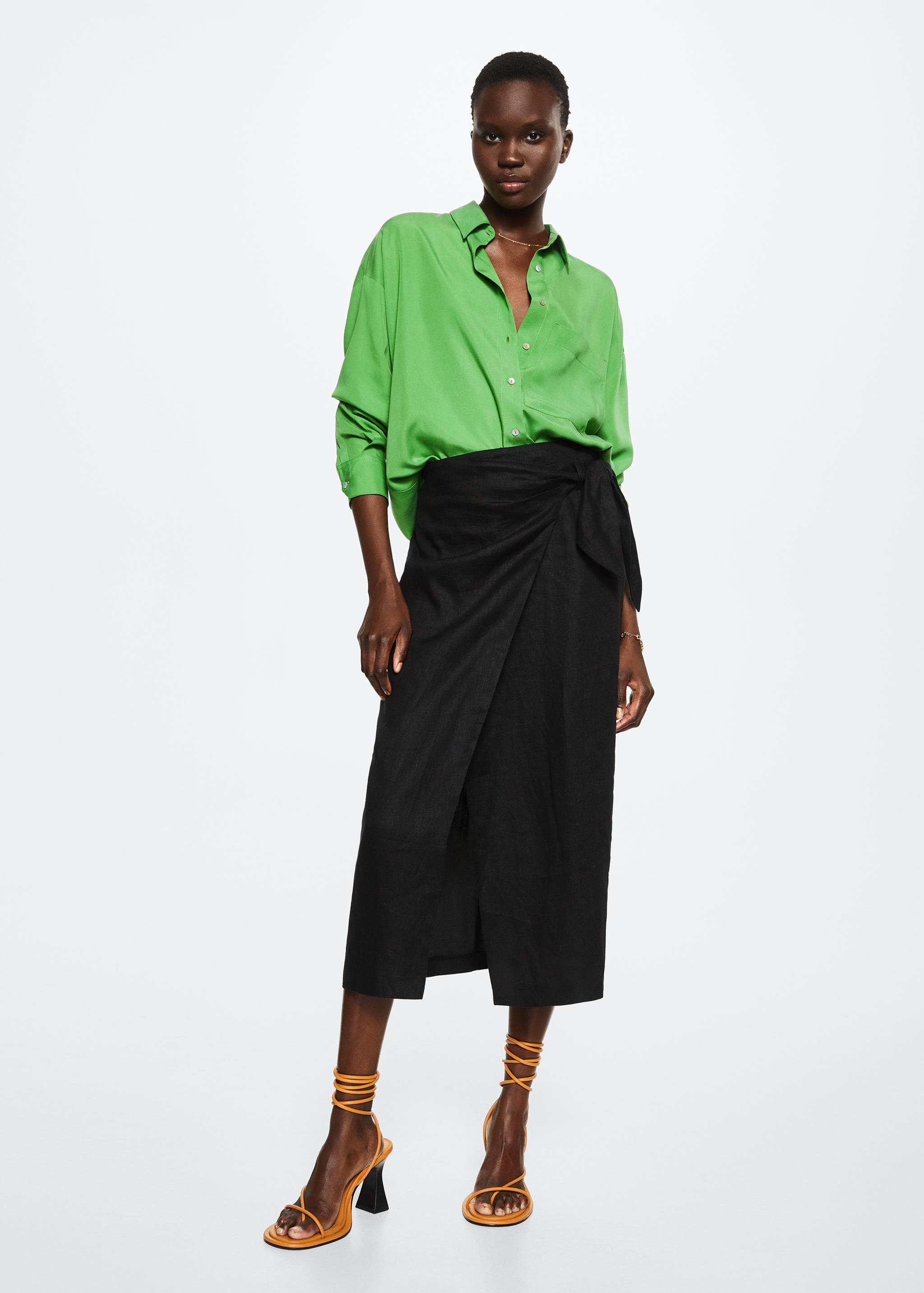 Camisa de 100% liocel - Plano geral