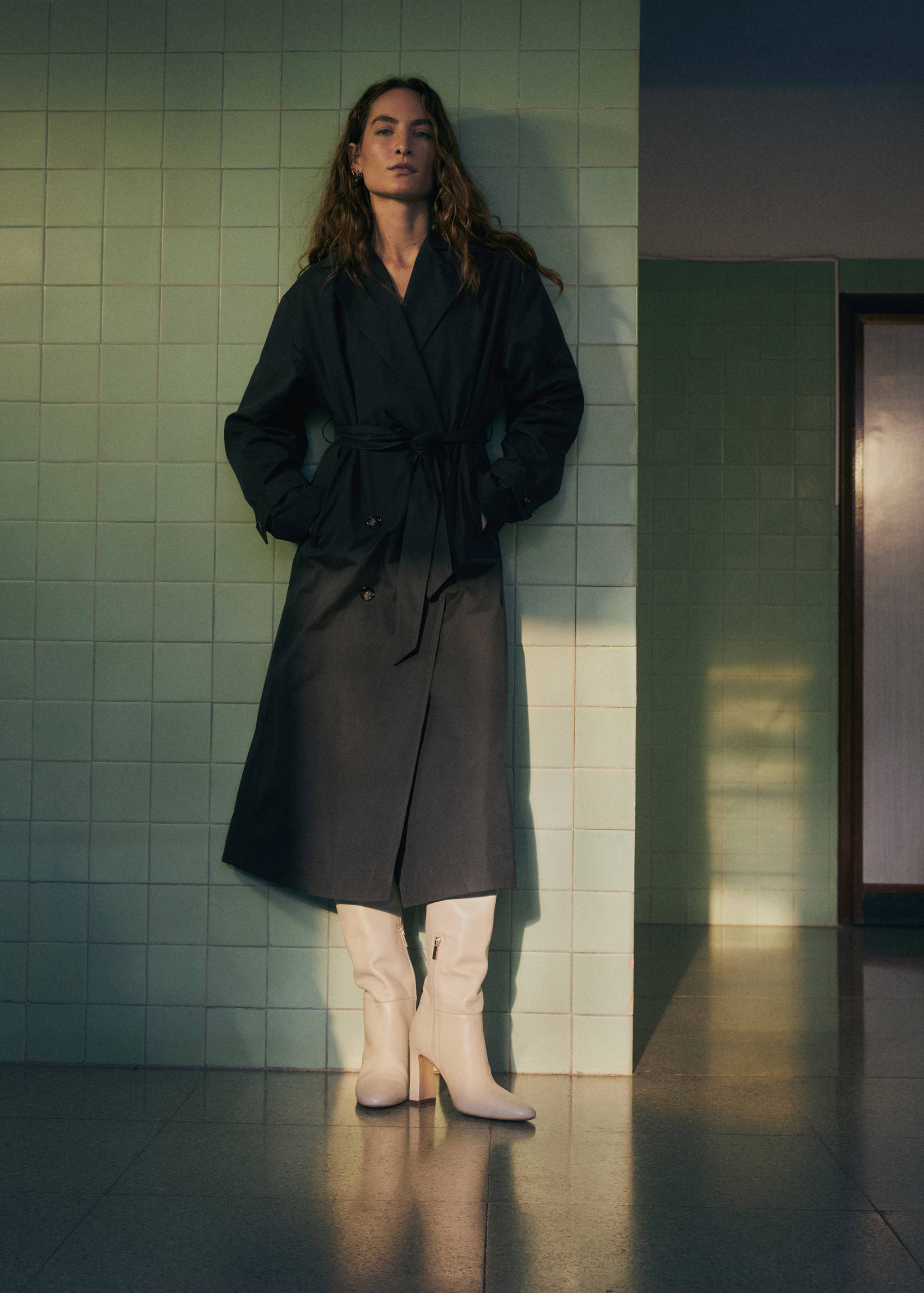 Oversized katoenen trenchcoat - Detail van het artikel 7