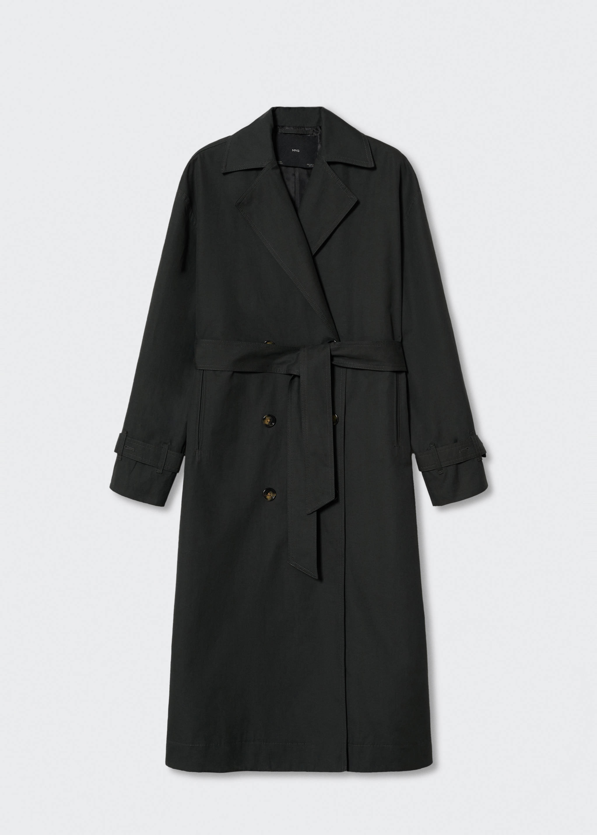Oversized katoenen trenchcoat - Artikel zonder model