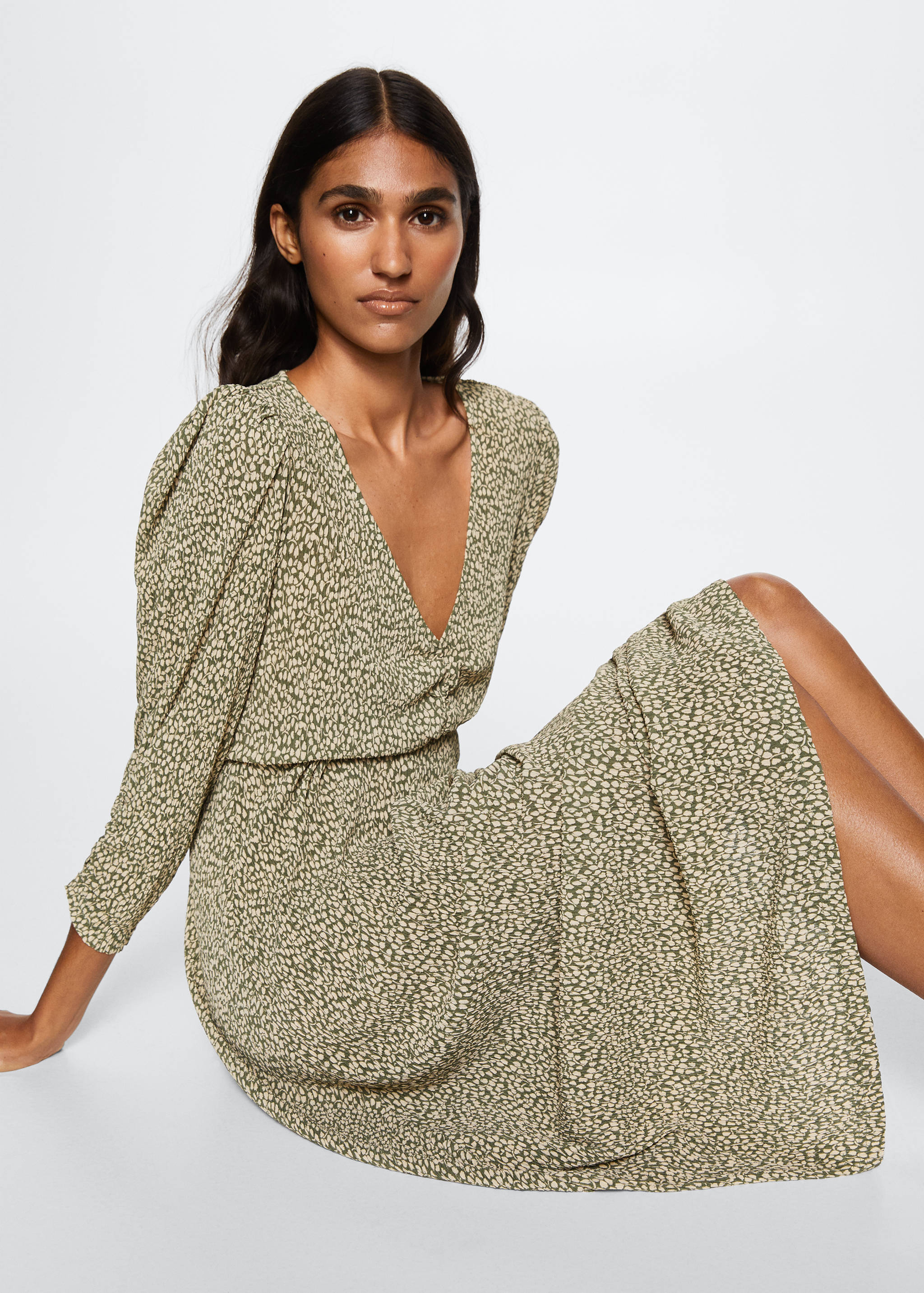 Robe plissée imprimée - Détail de l'article 1