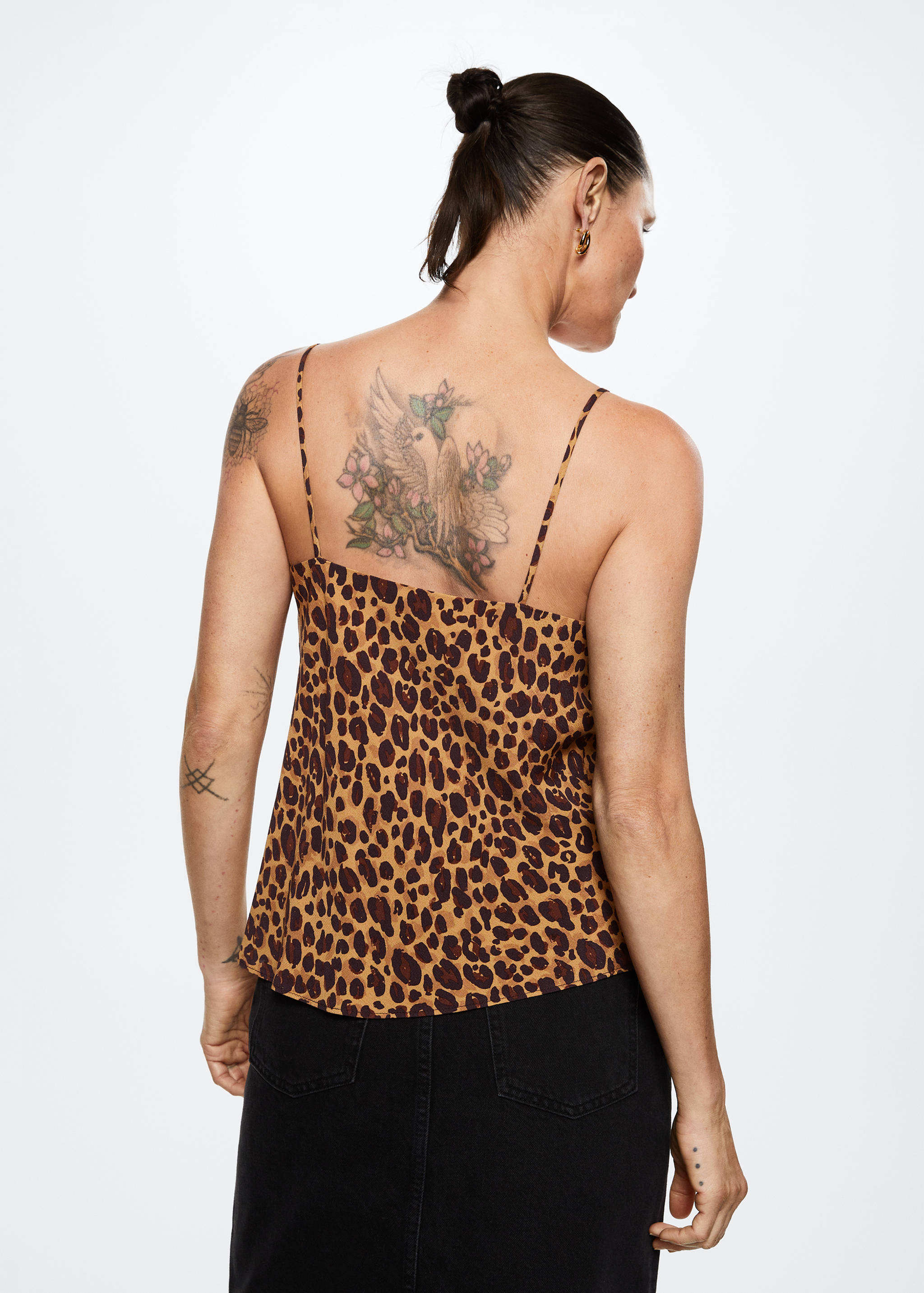 Top style lingerie imprimé - Verso de l’article