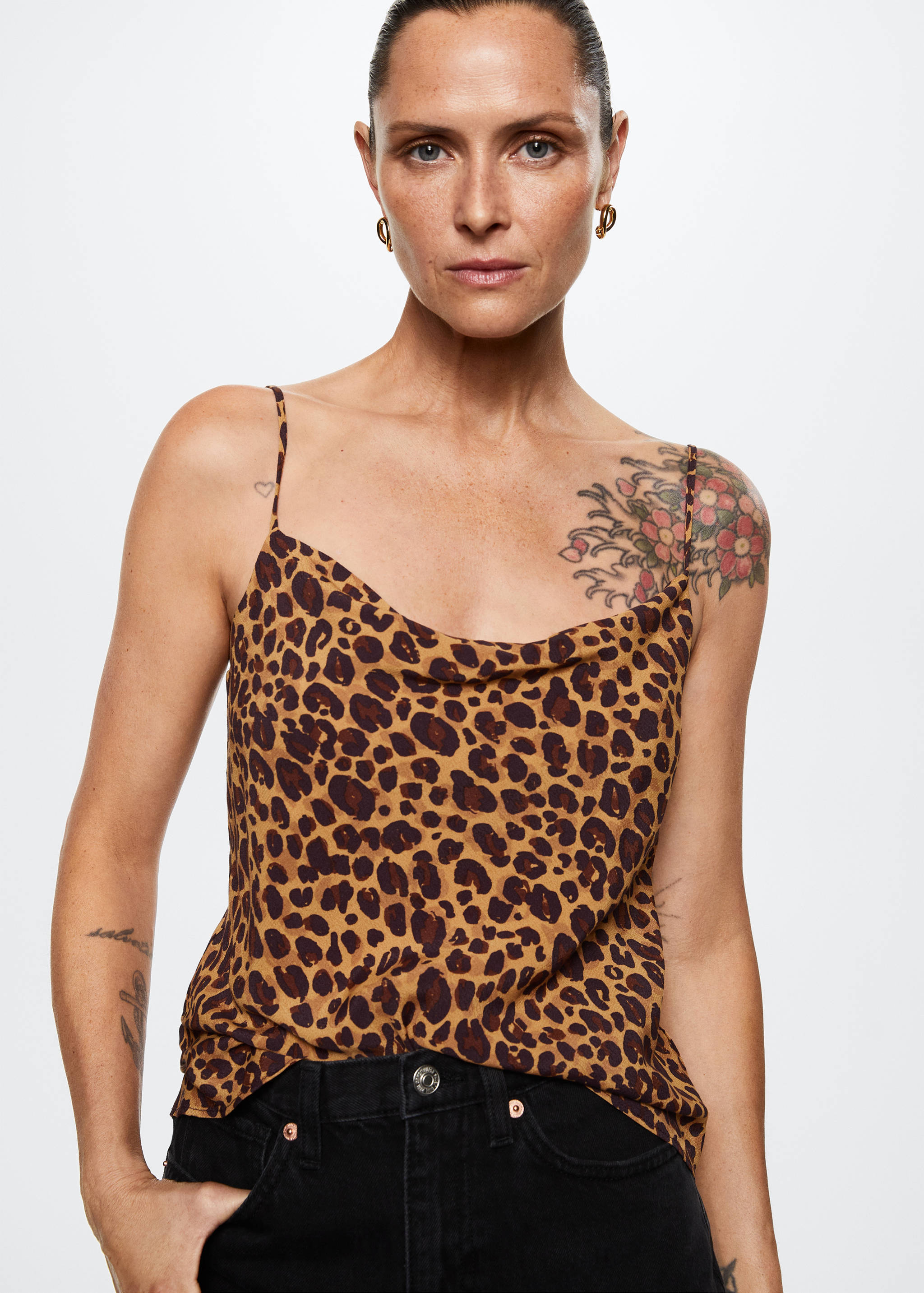 Top style lingerie imprimé - Détail de l'article 1