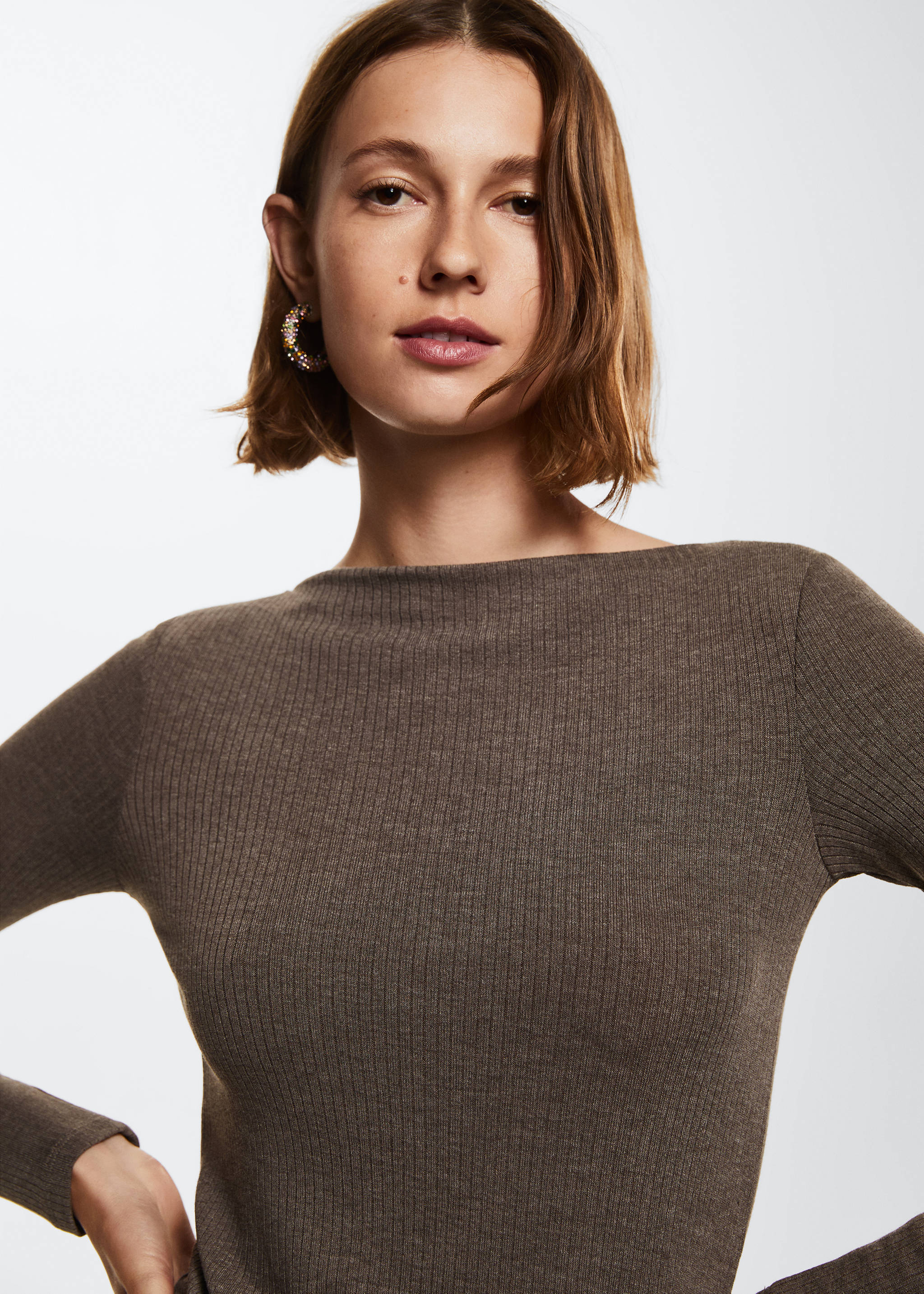 Ribbed short dress - Details of the article 1