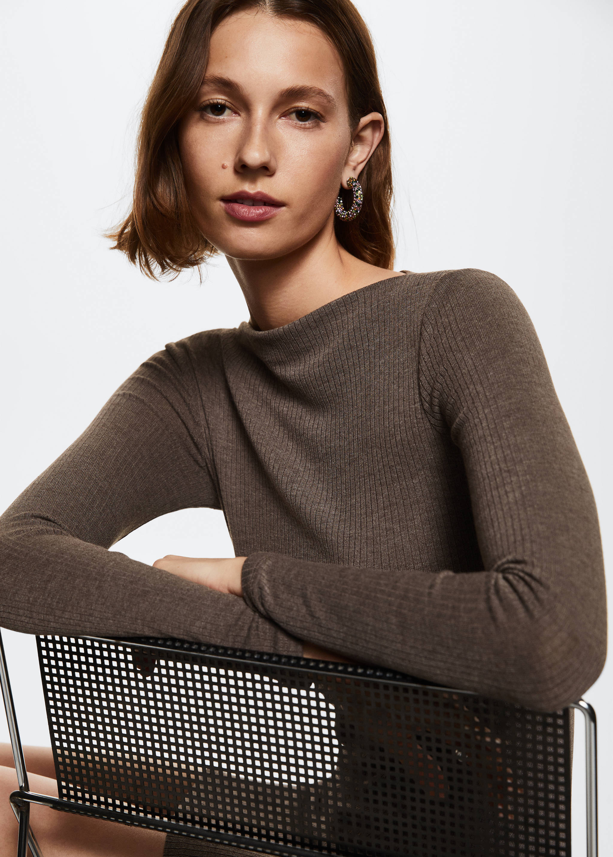 Ribbed short dress - Details of the article 2