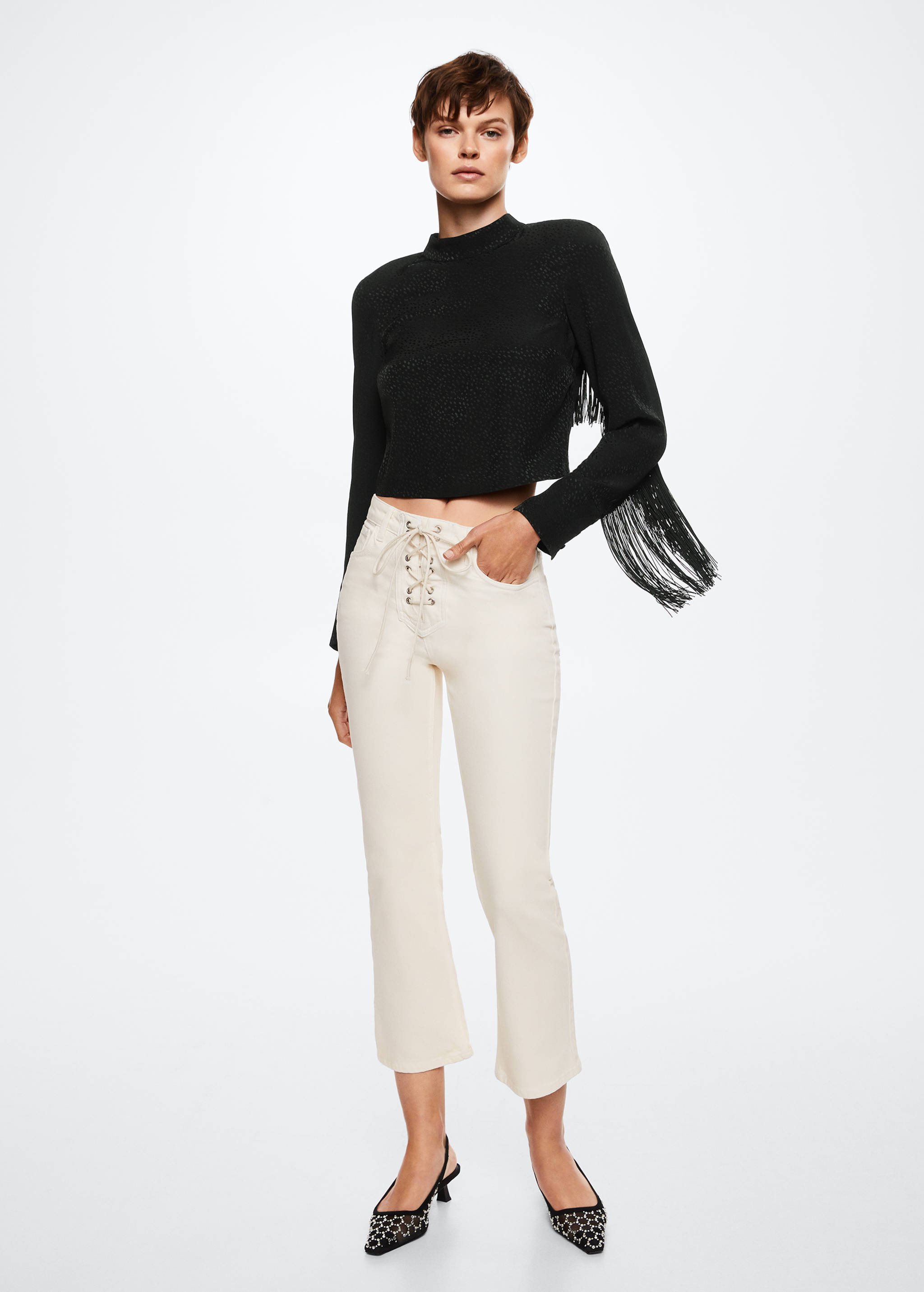 Camisa detalls serrells - Pla general