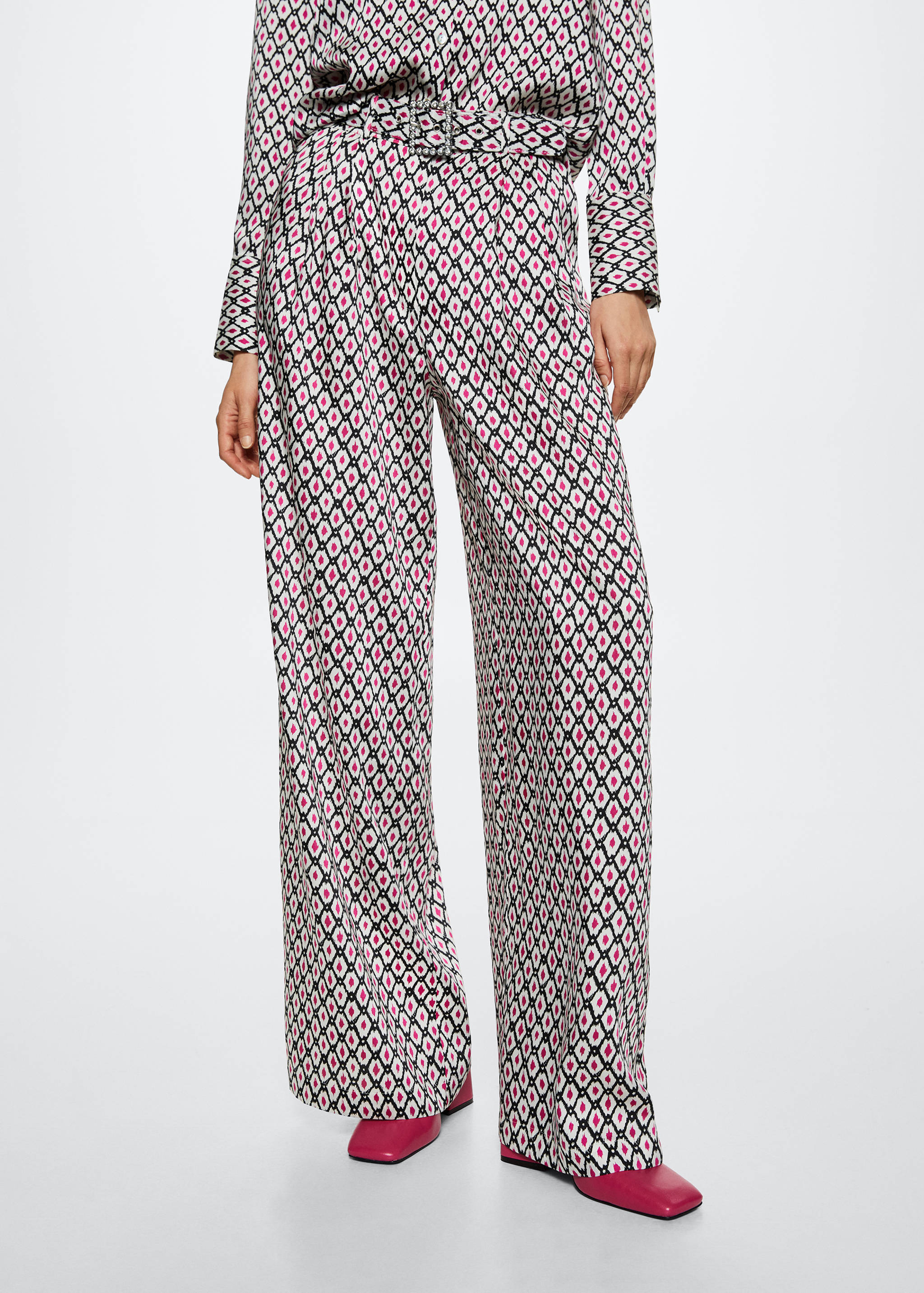 Pantalons palazzo estampats - Pla mig