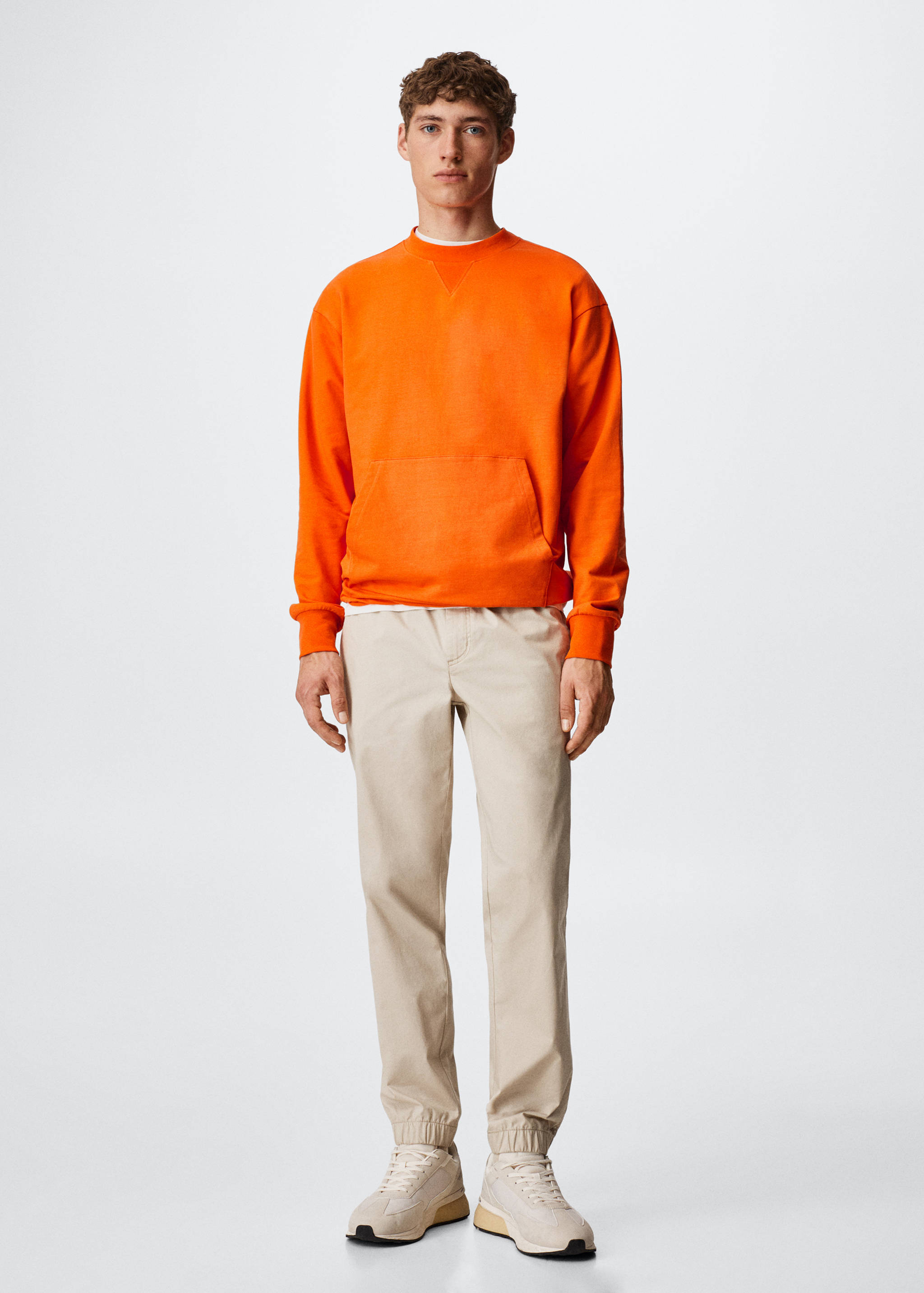 Sweat-shirt coton à poche - Plan général