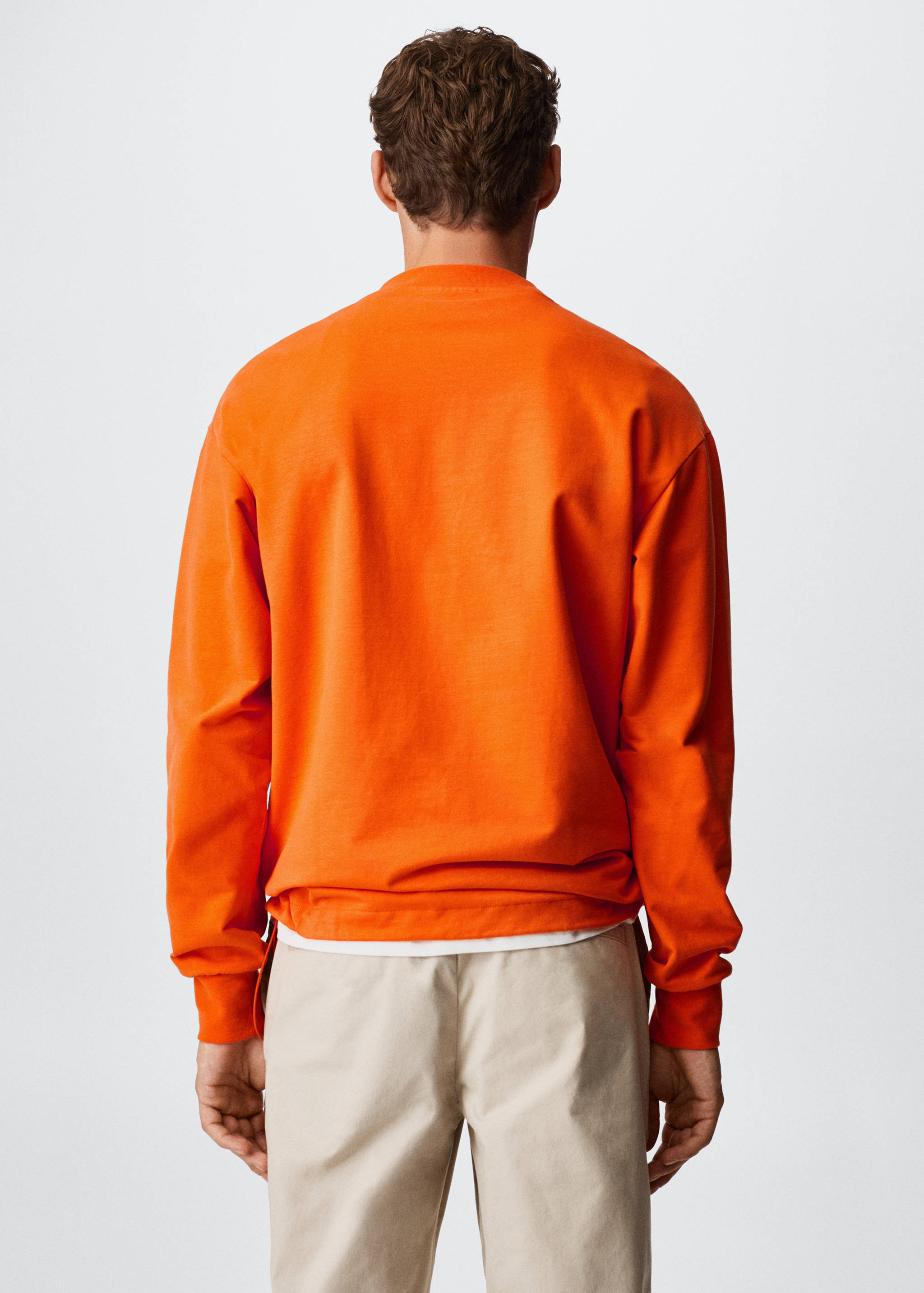 Sweat-shirt coton à poche - Verso de l’article