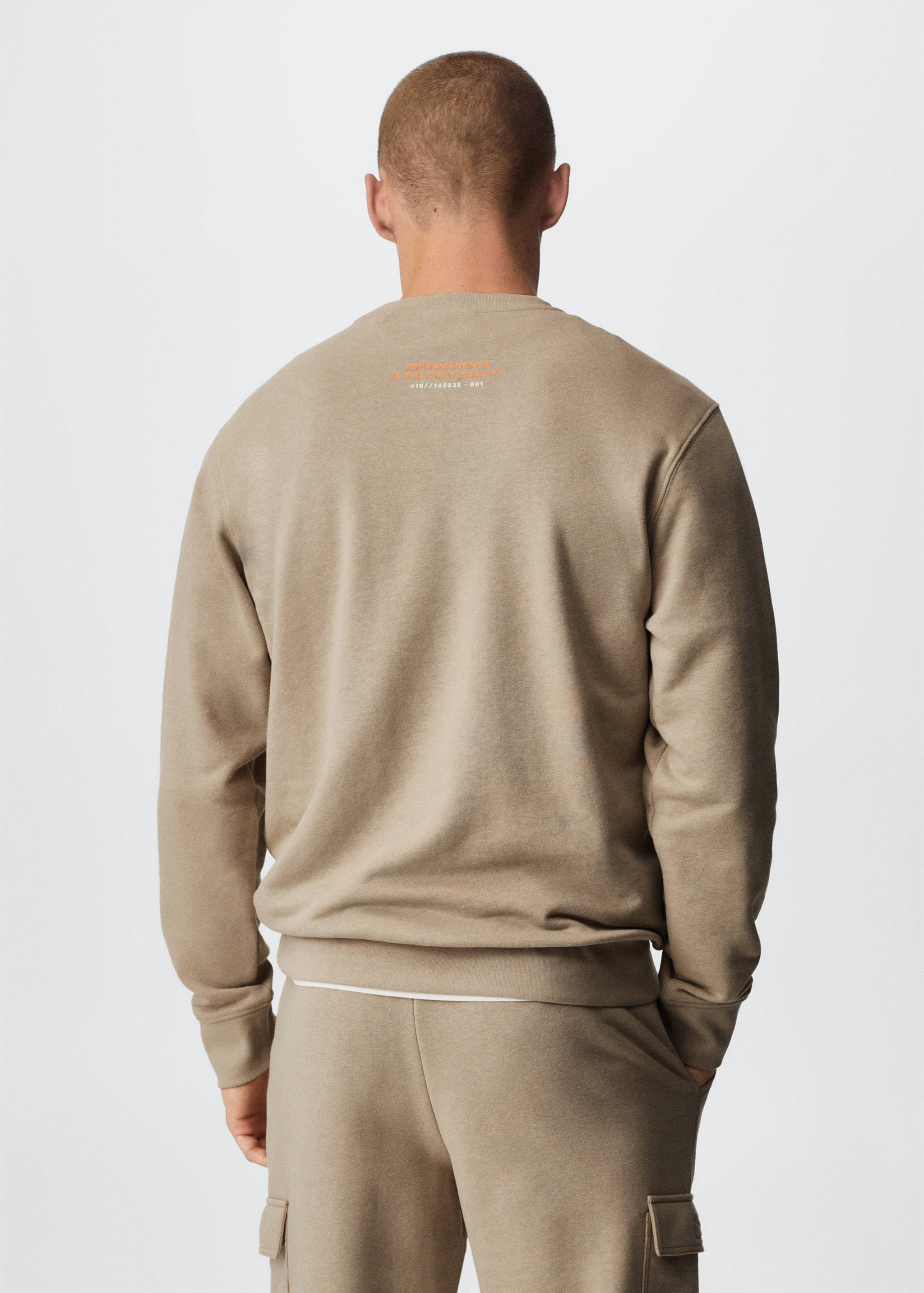 Suéter algodão mensagem - Verso do artigo