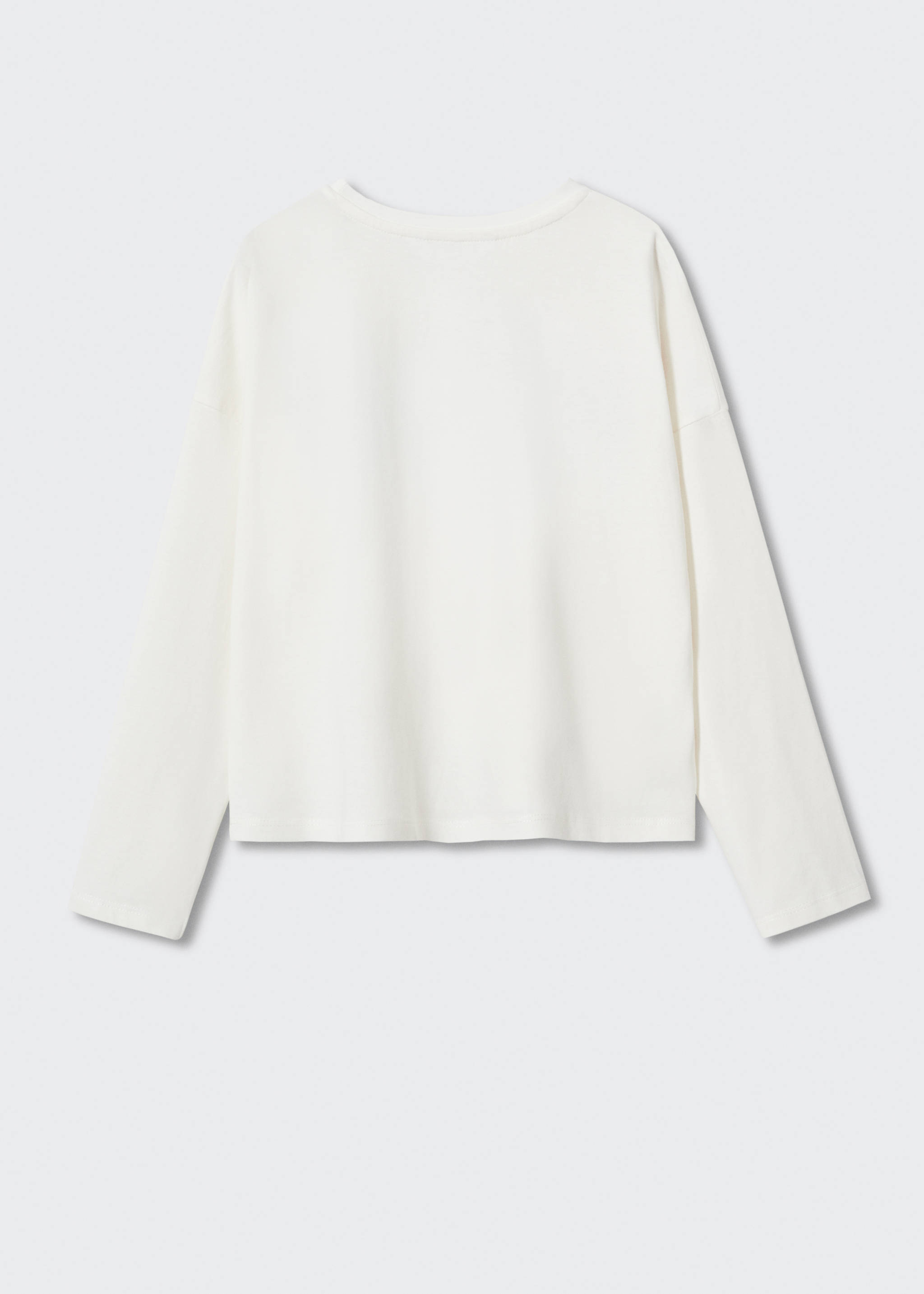 Langärmliges T-Shirt mit Schriftzug - Rückseite des Artikels