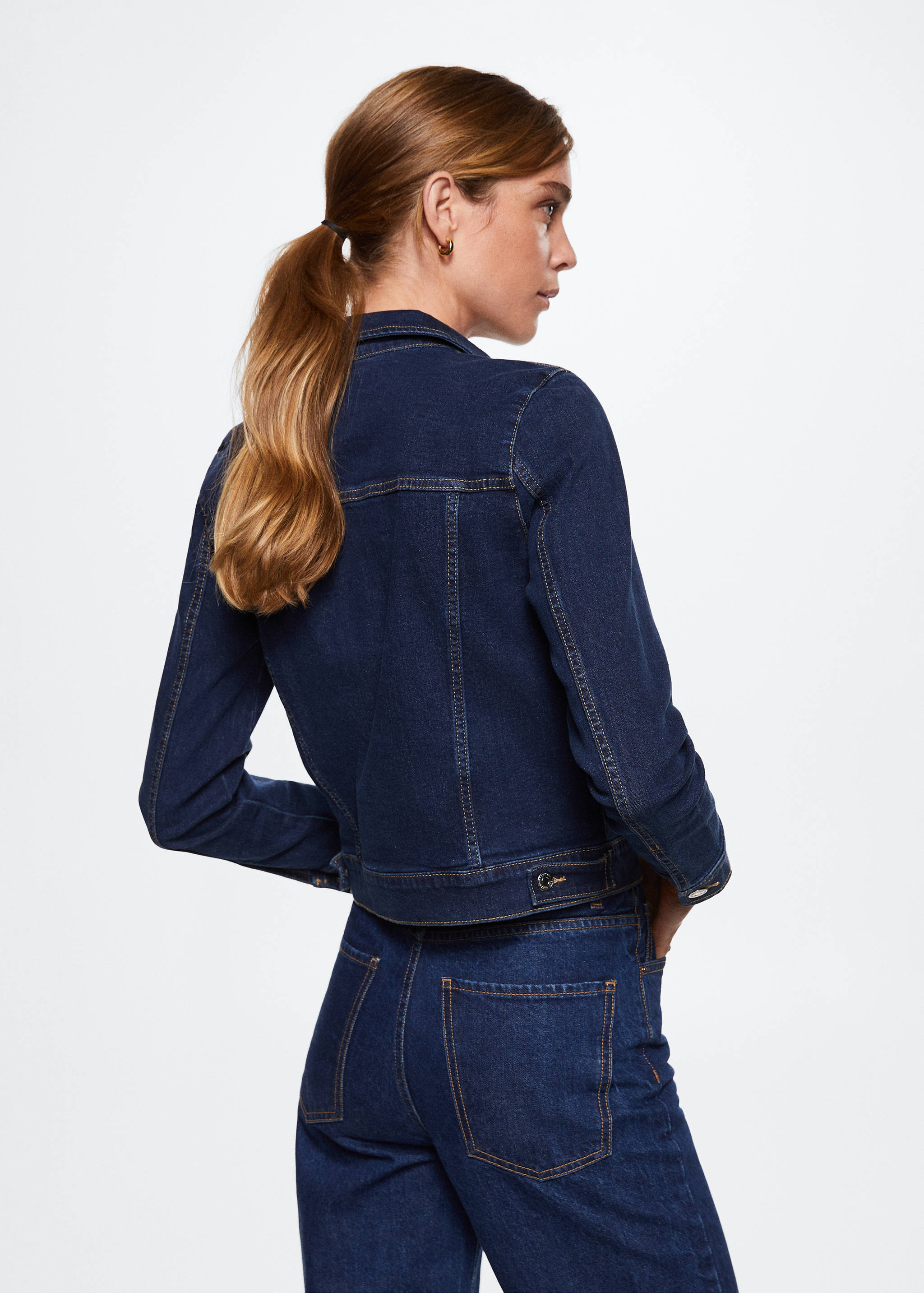 Caçadora denim cotó - Revers de l'article