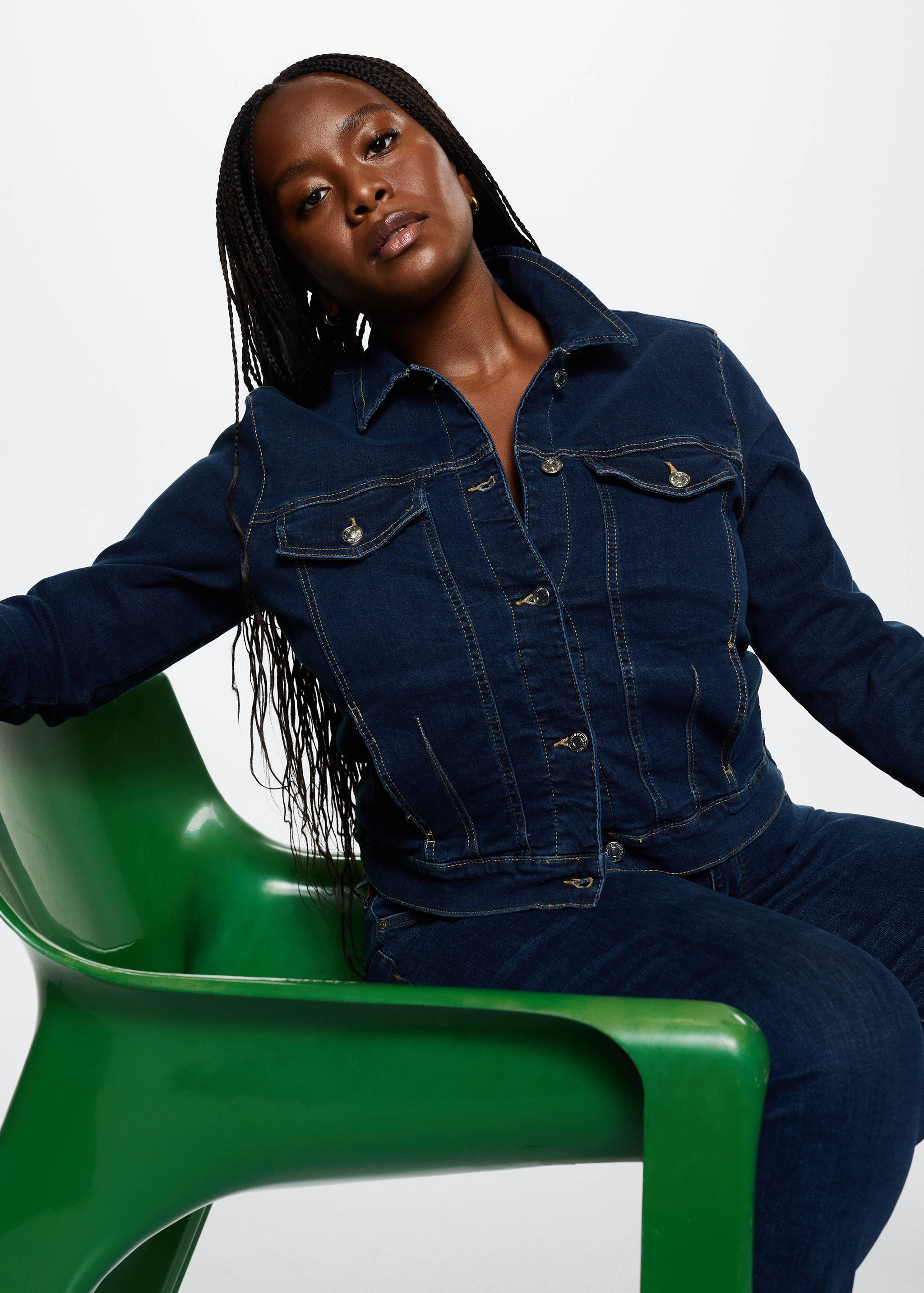 Caçadora denim cotó - Detall de l'article 5