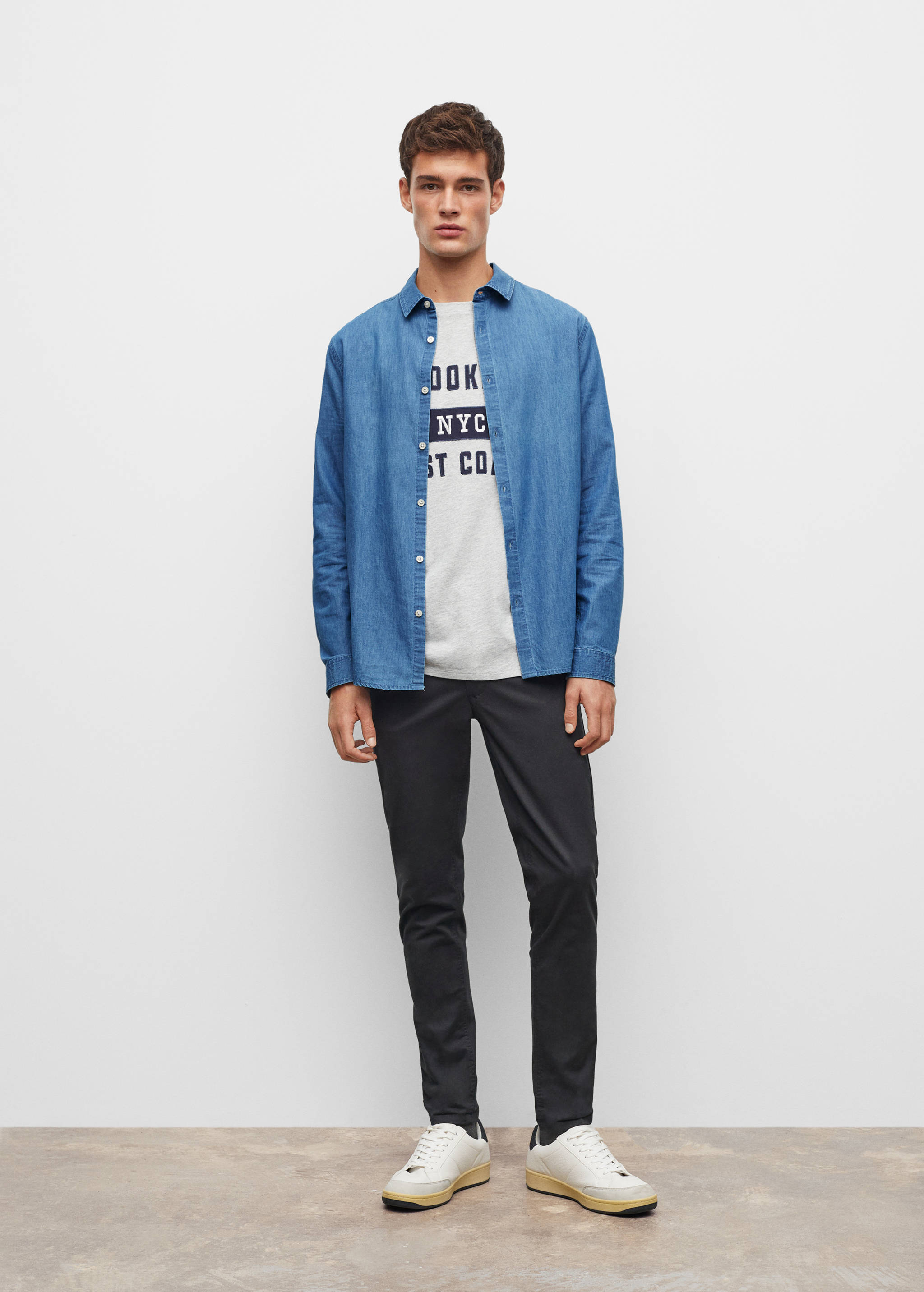 Cotton denim shirt - General plane