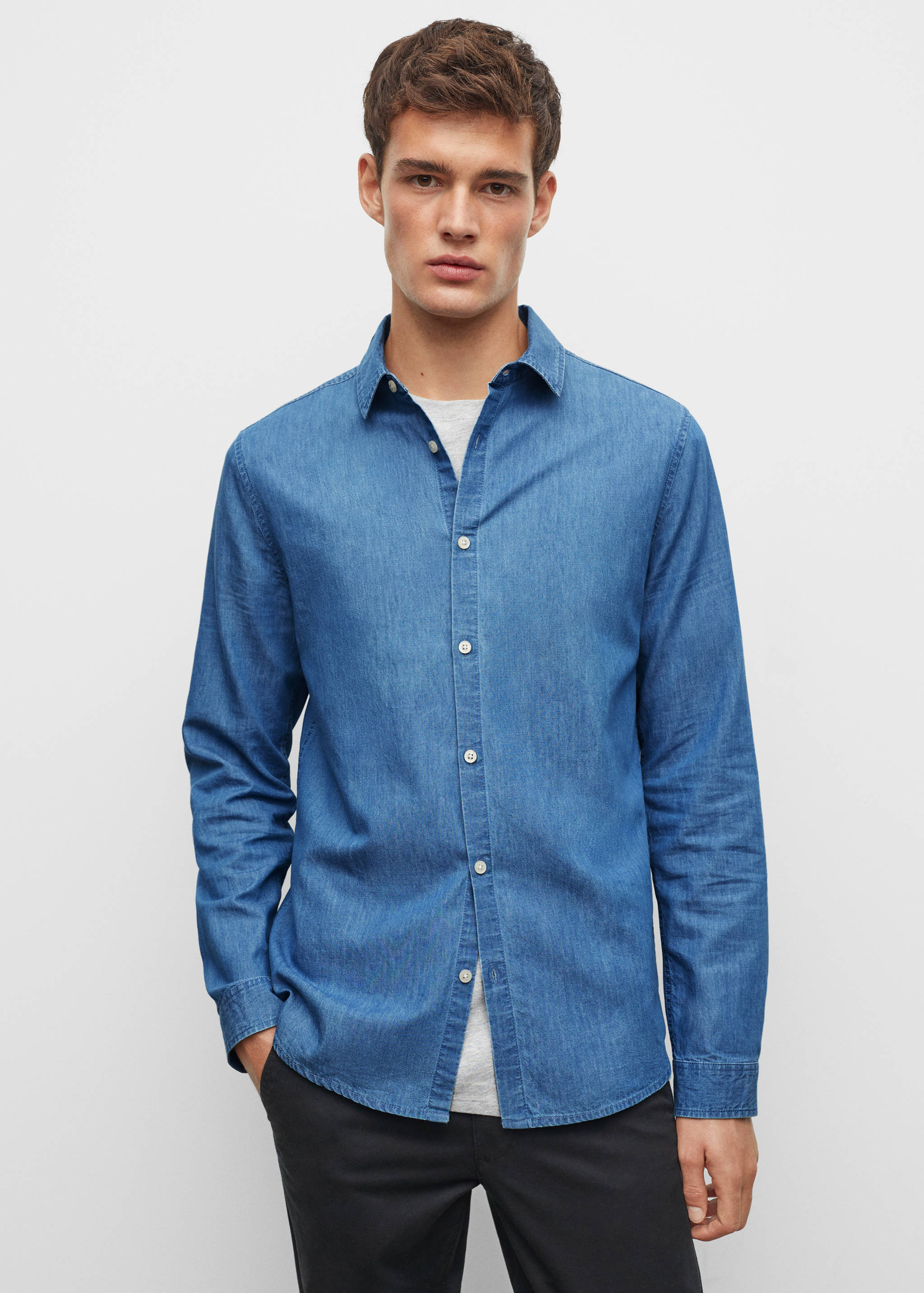 Cotton denim shirt - Medium plane