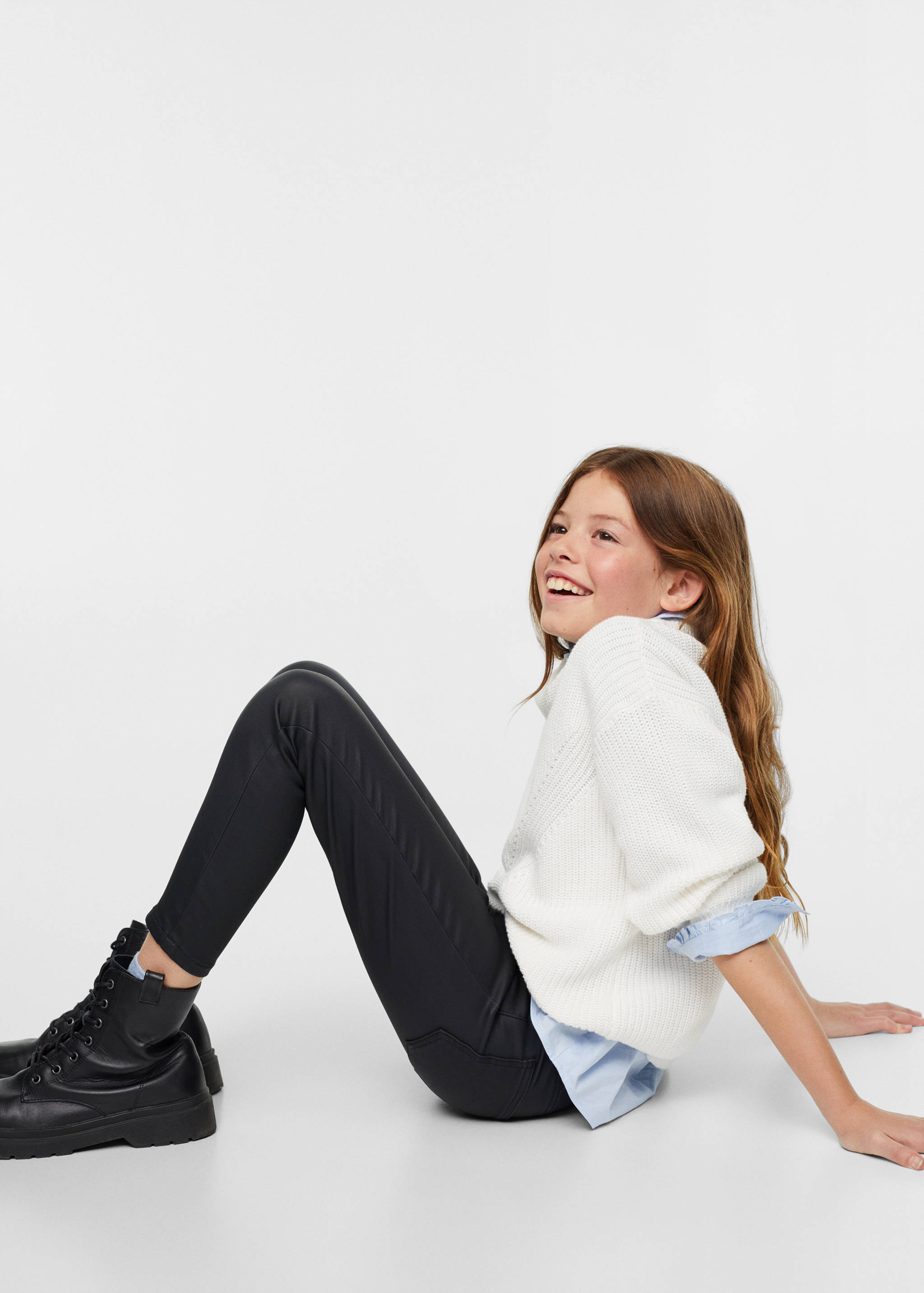 Skinny-Hose in Wachs-Optik - Detail des Artikels 2