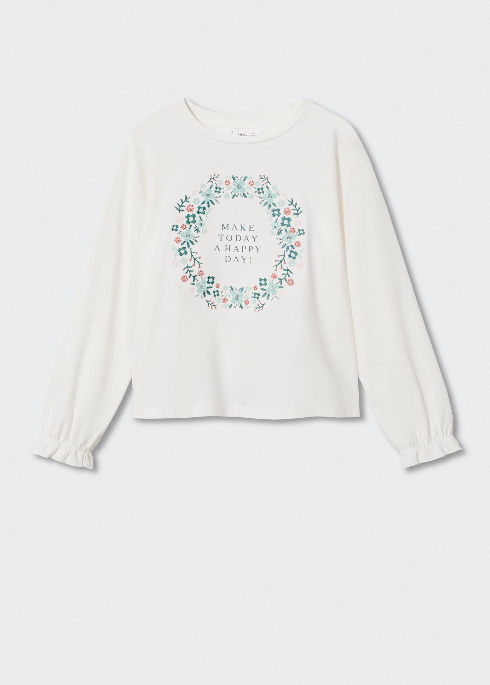 Embroidered long-sleeved t-shirt - Article without model