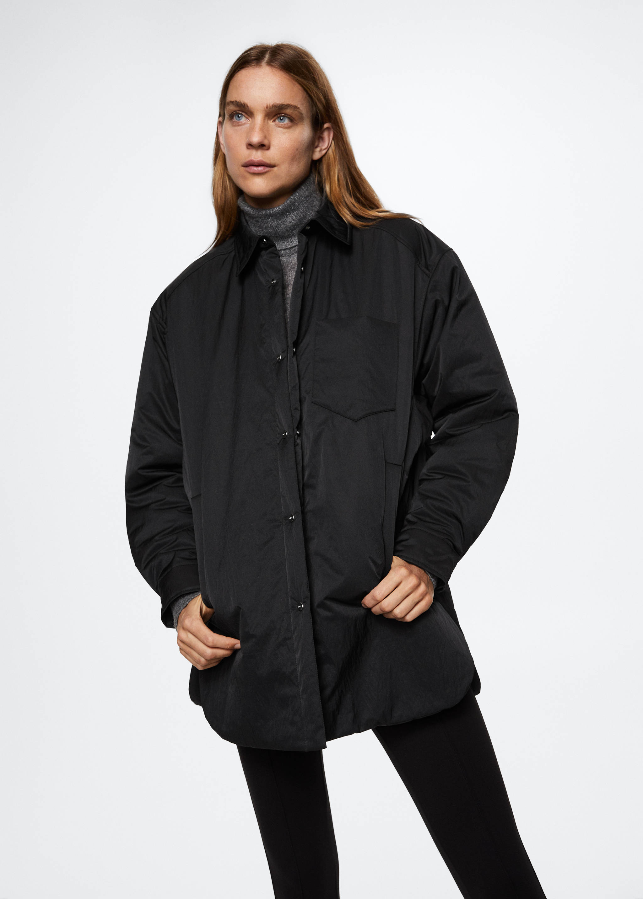 Oversized quilted jacket - Medium plane