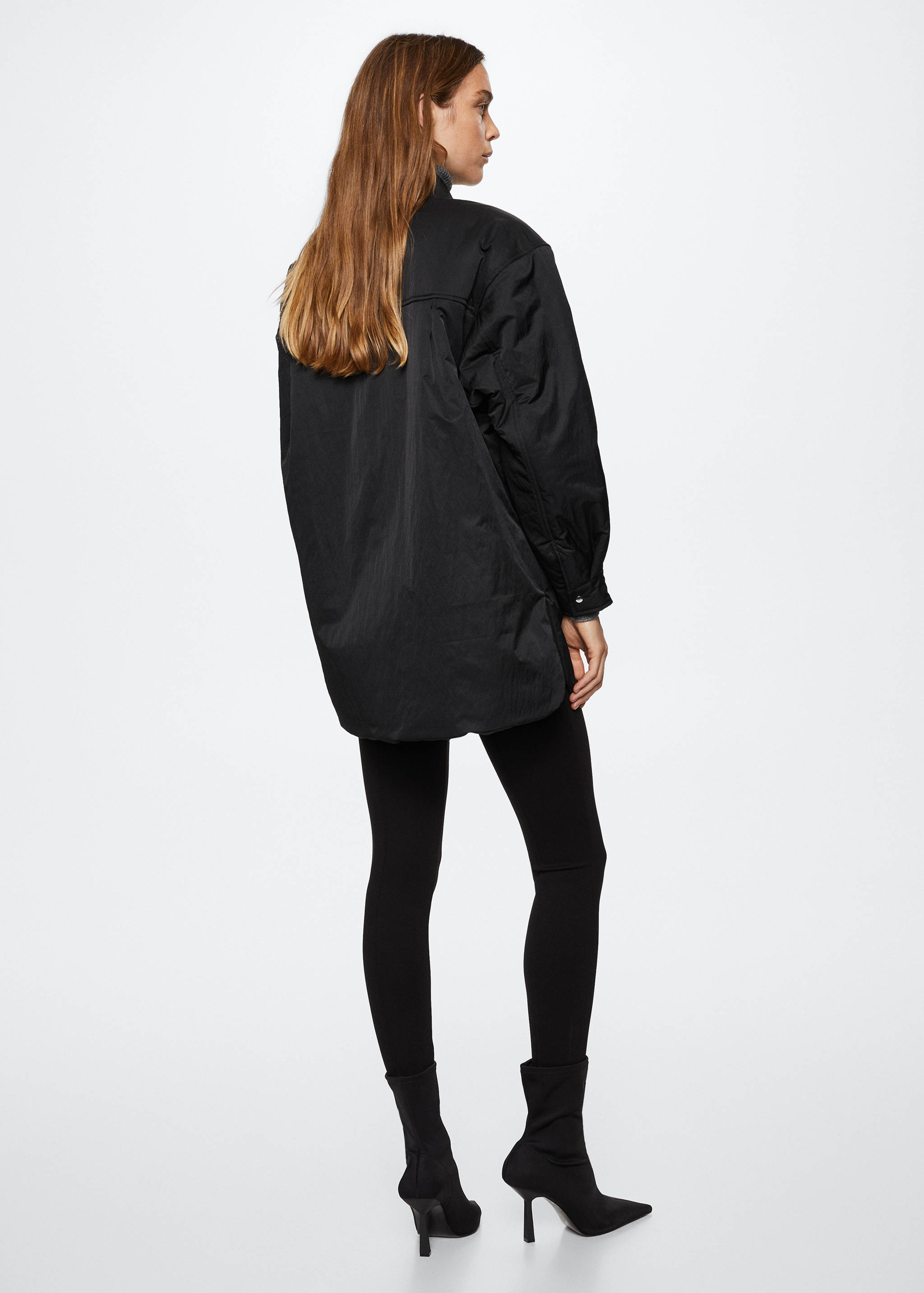 Oversized quilted jacket - Reverse of the article