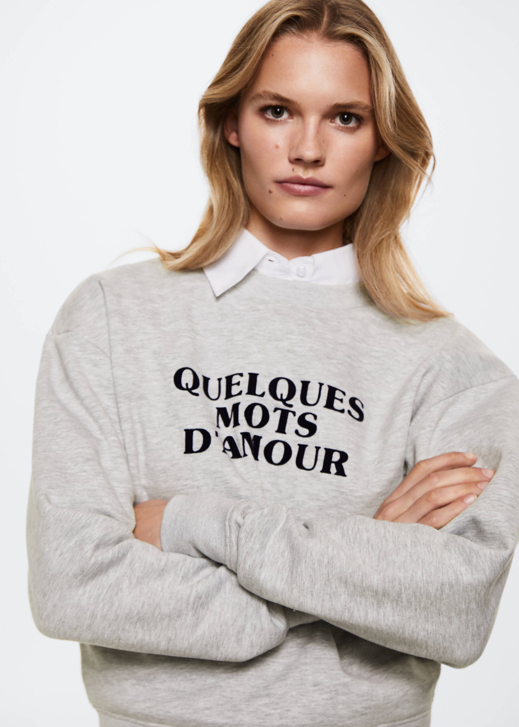 Βαμβακερή φούτερ με στάμπα - Λεπτομέρεια του προϊόντος 1