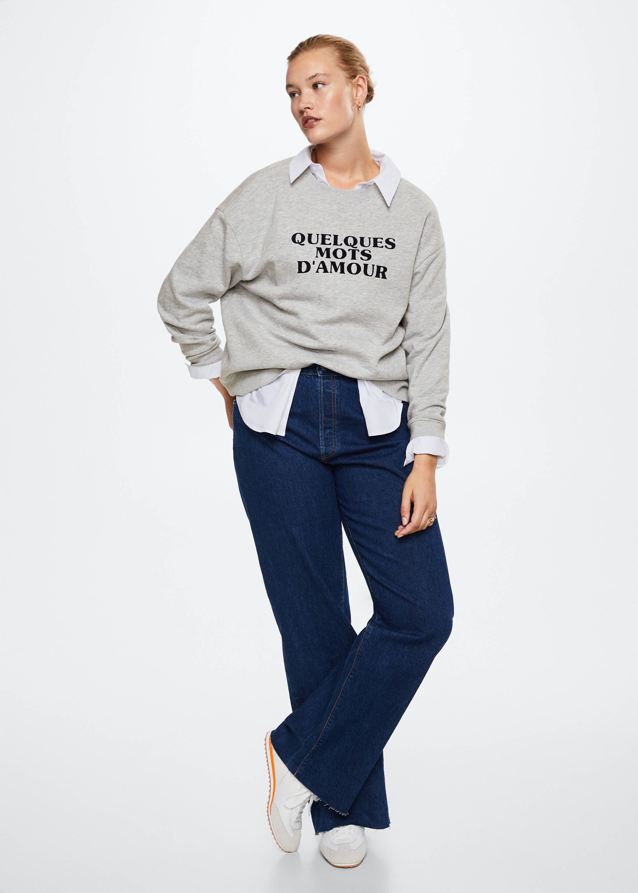 Βαμβακερή φούτερ με στάμπα - Λεπτομέρεια του προϊόντος 3