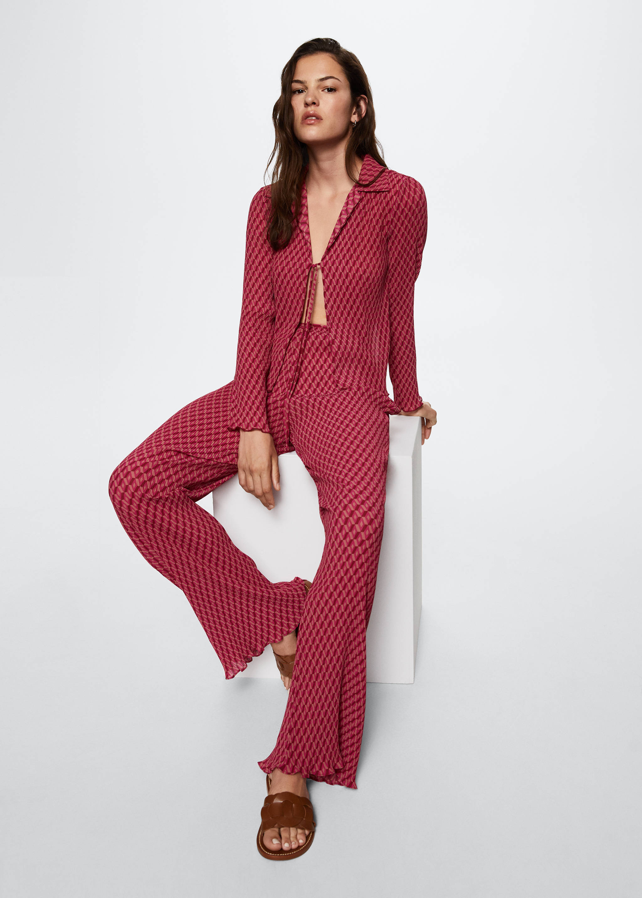Pantalon droit texturé - Détail de l'article 1