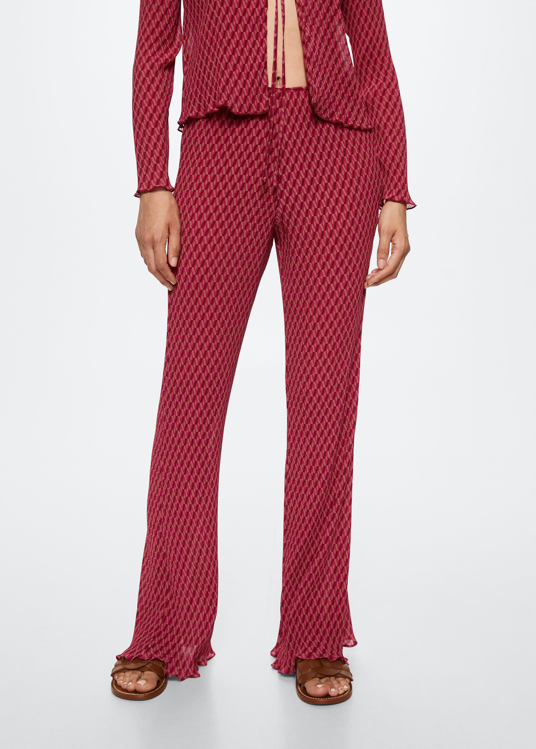 Pantalon droit texturé - Plan moyen