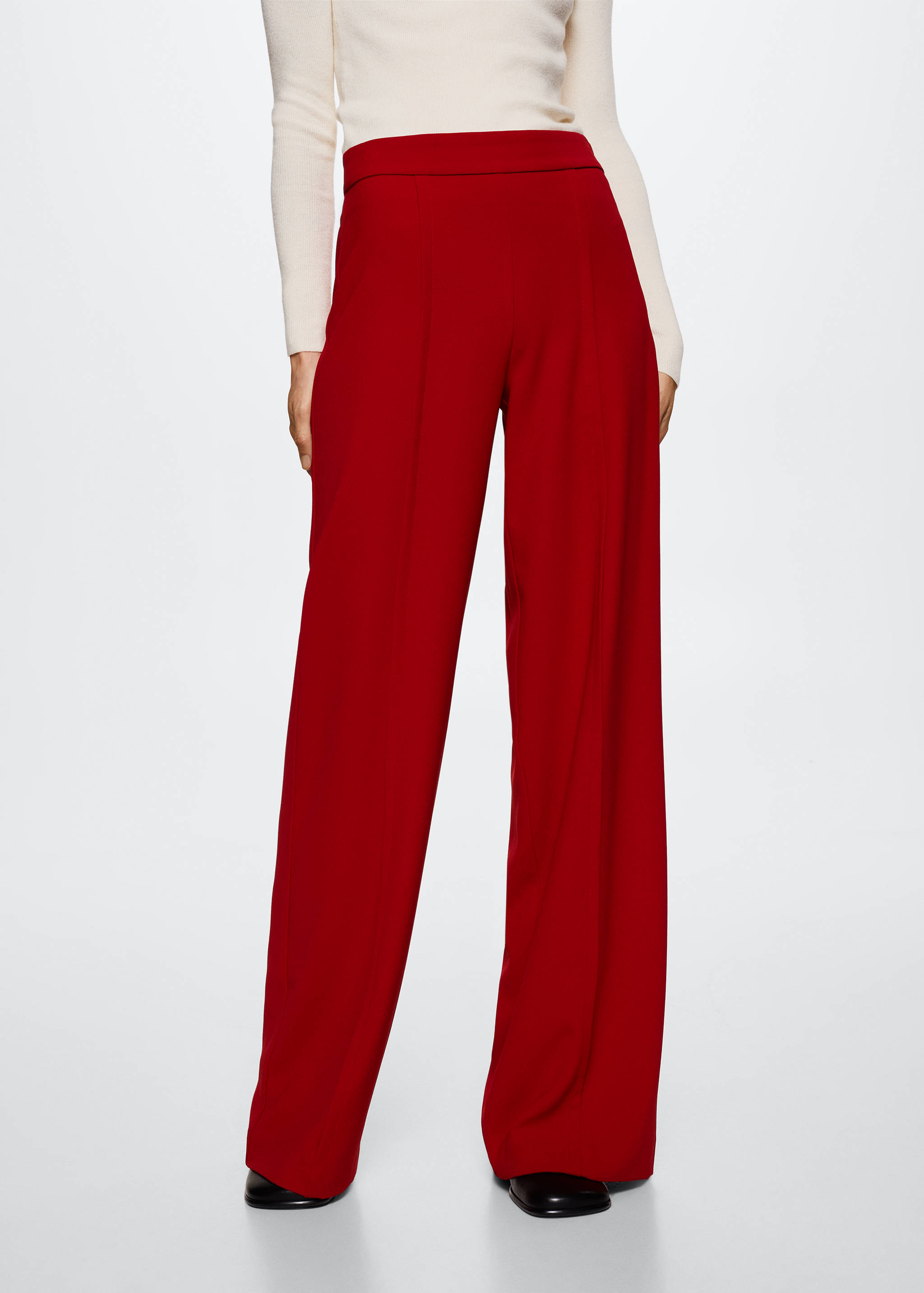 Wideleg suit trousers - Medium plane