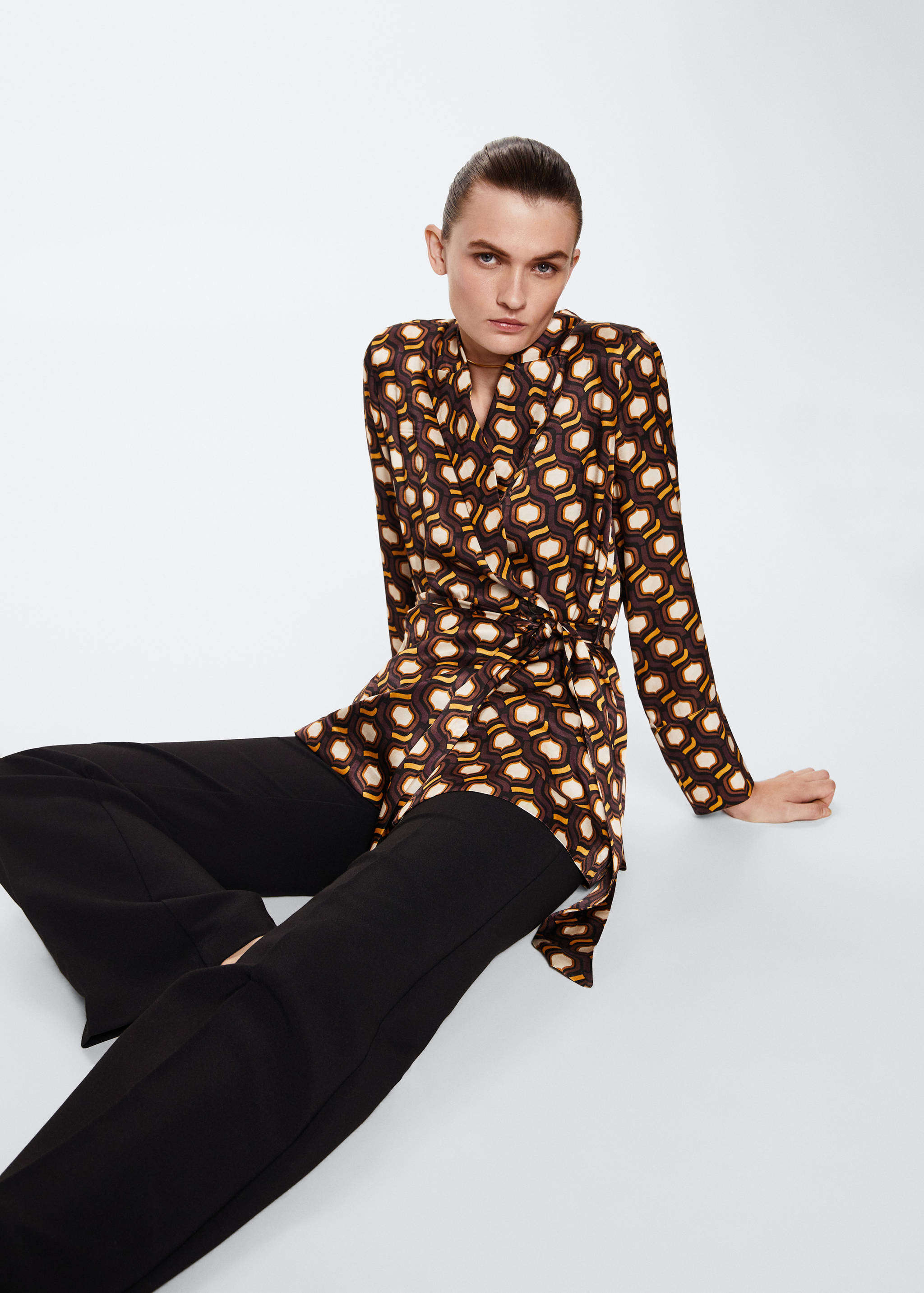 Americana creuada estampat geomètric  - Detall de l'article 2