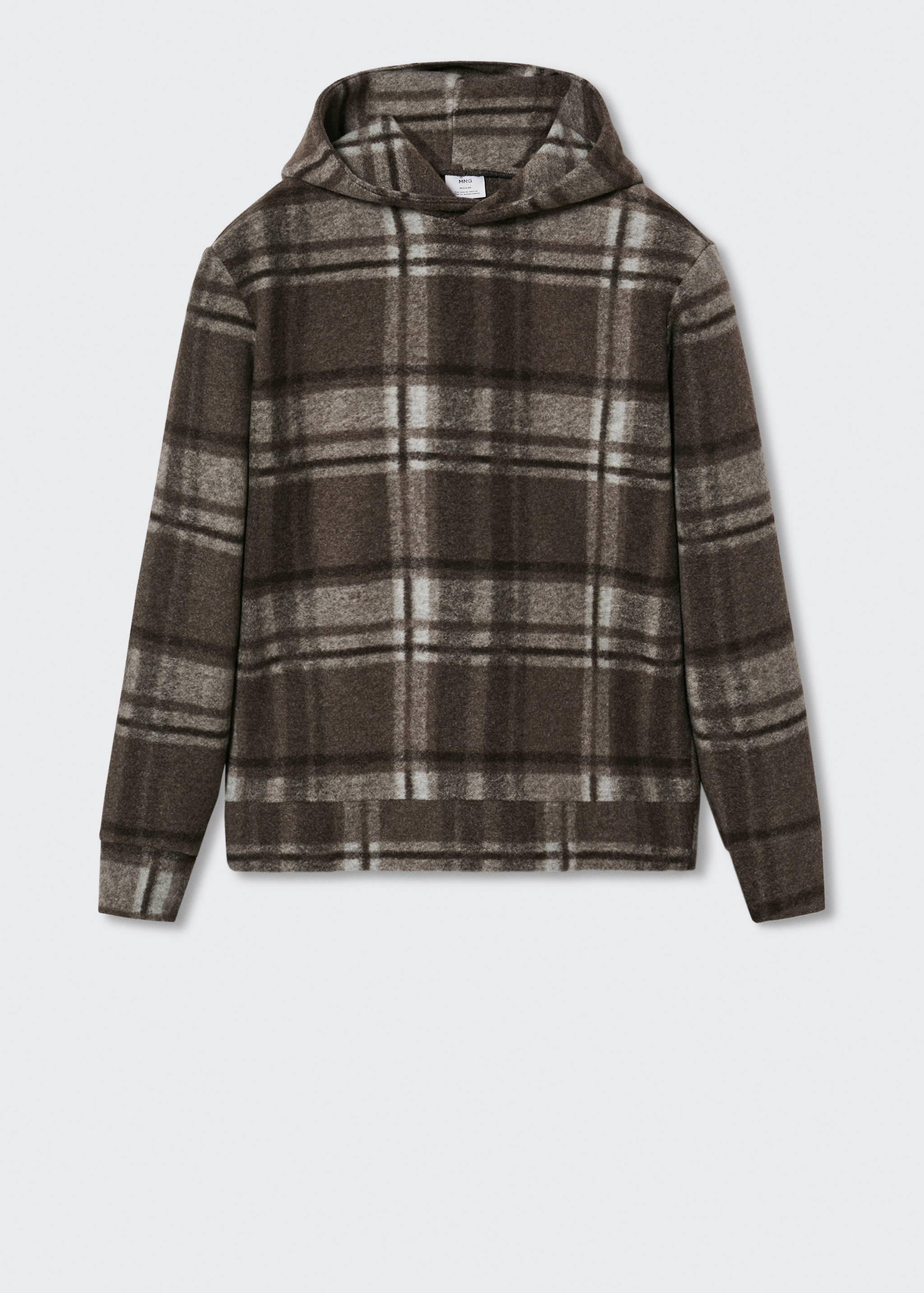 Texturiertes Sweatshirt mit Karomuster - Artikel ohne Model