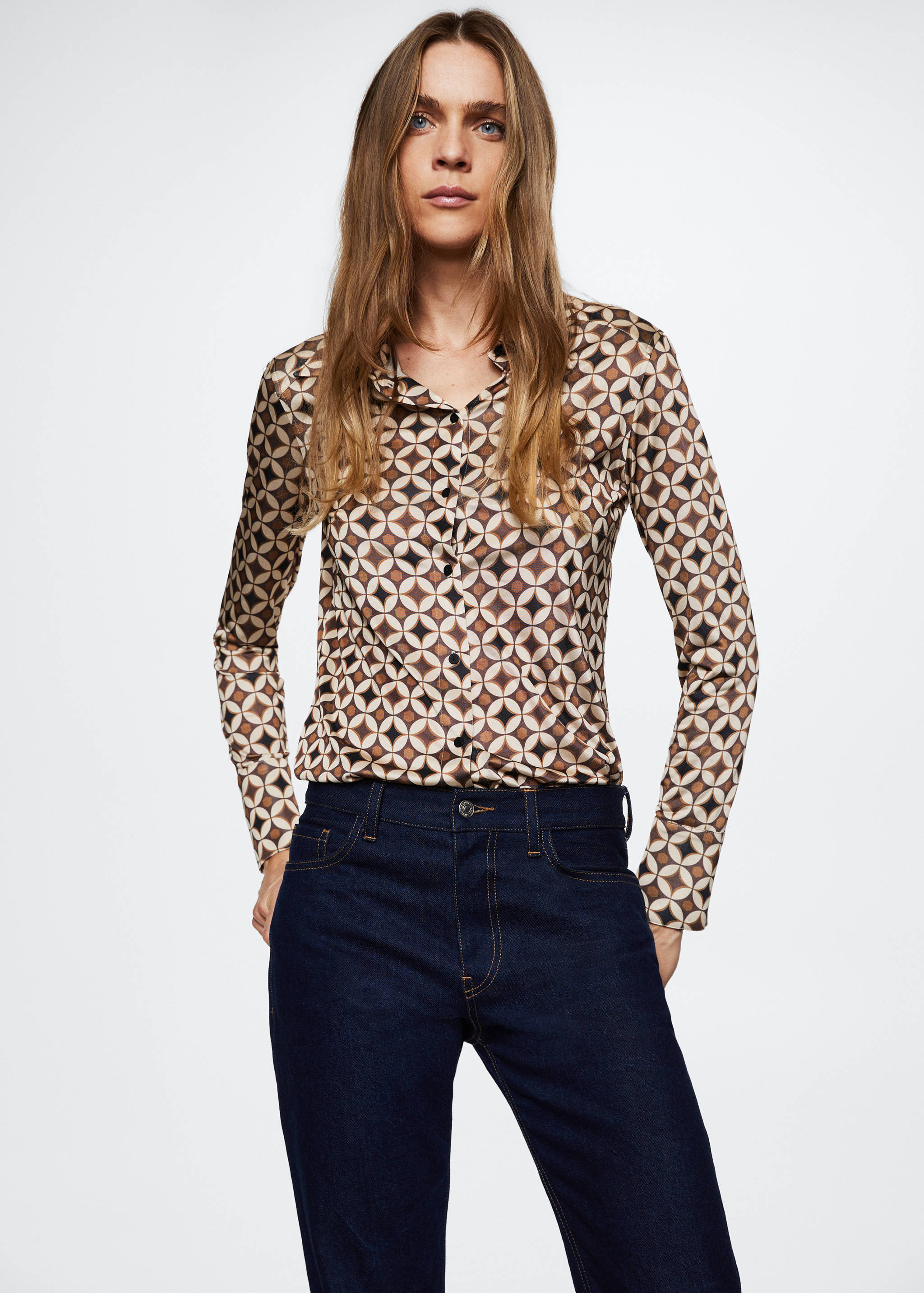 Geometric print shirt - Medium plane