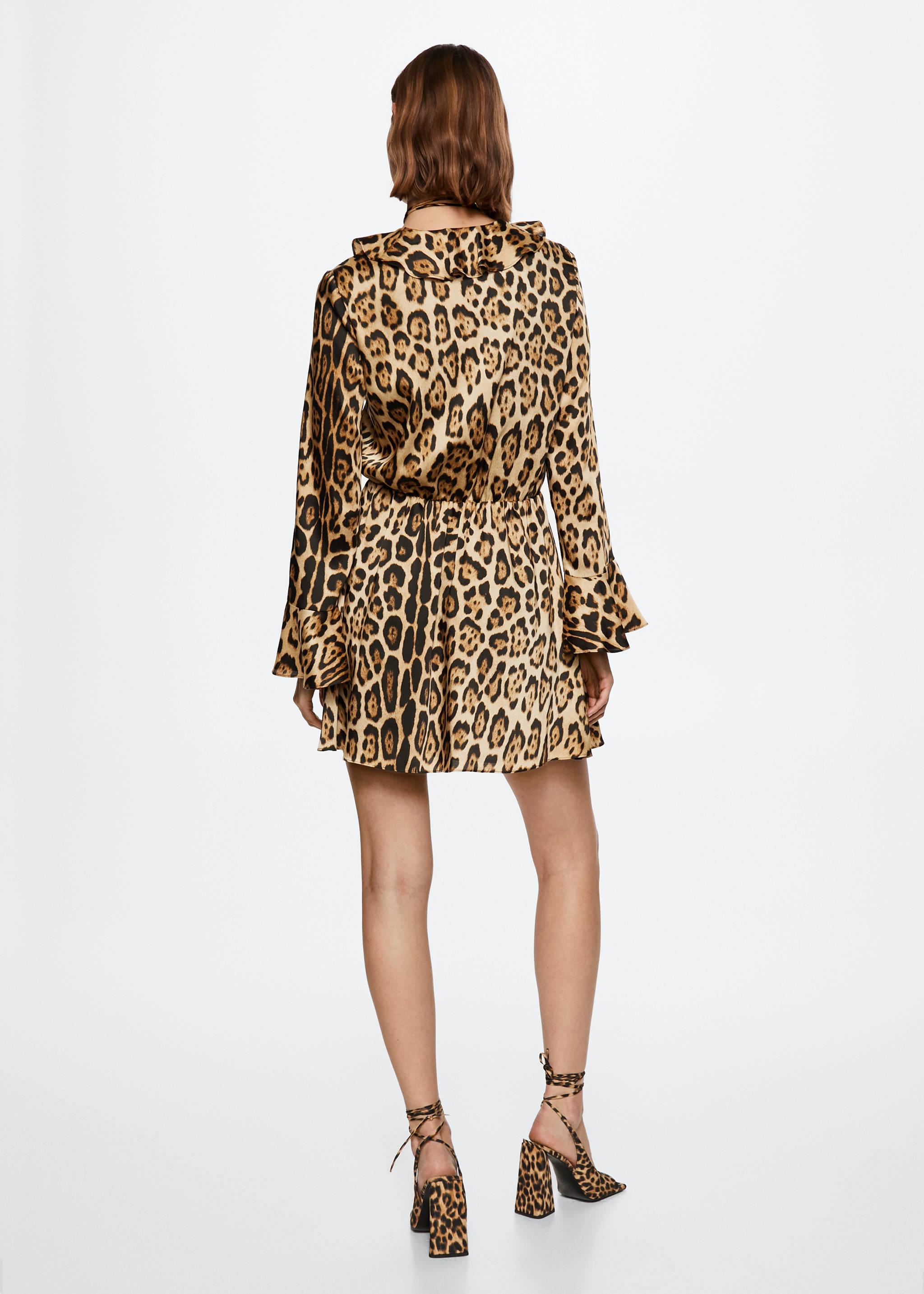Flowy animal print dress - Reverse of the article
