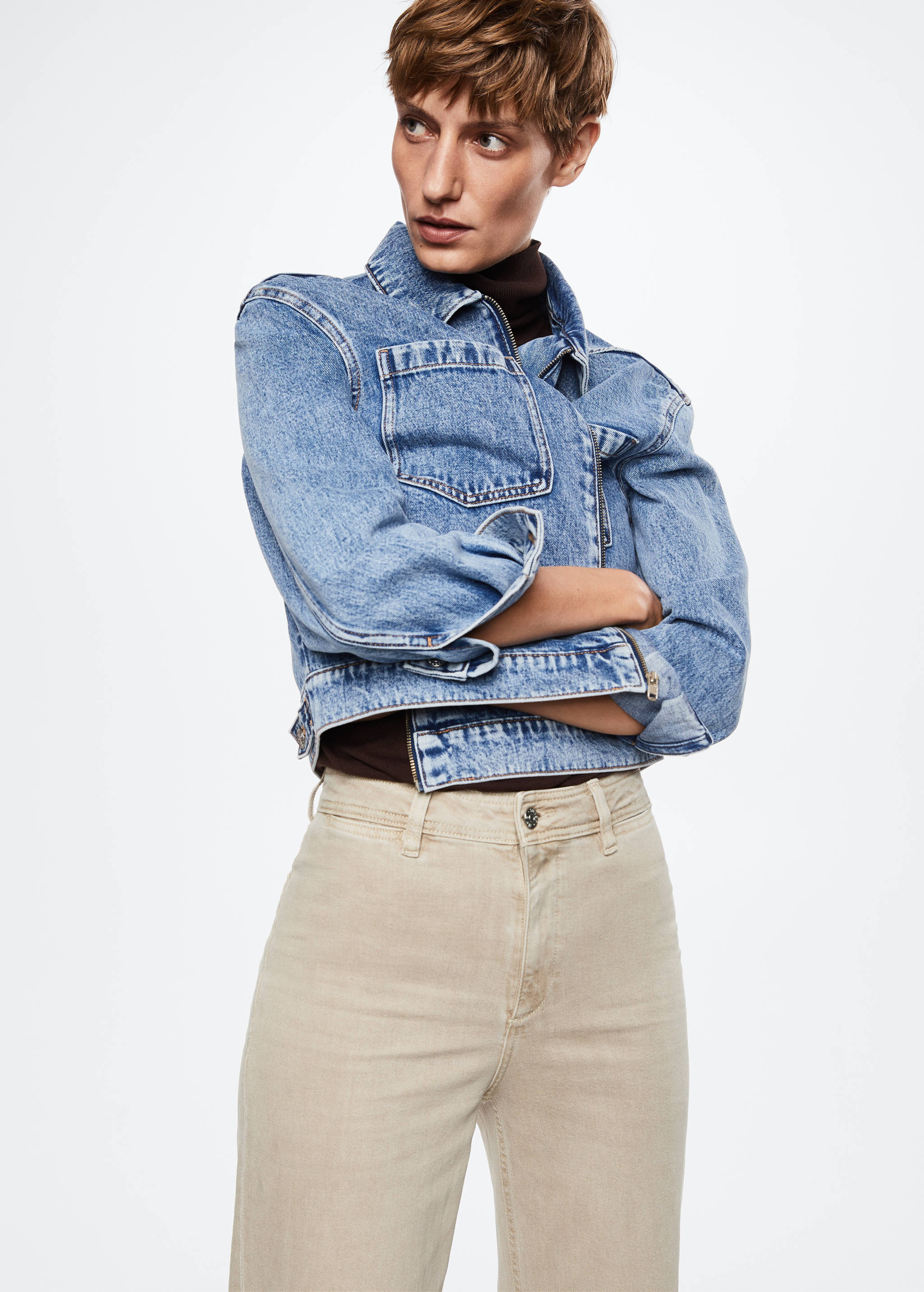 Jeans culotte tiro alto - Detalle del artículo 1