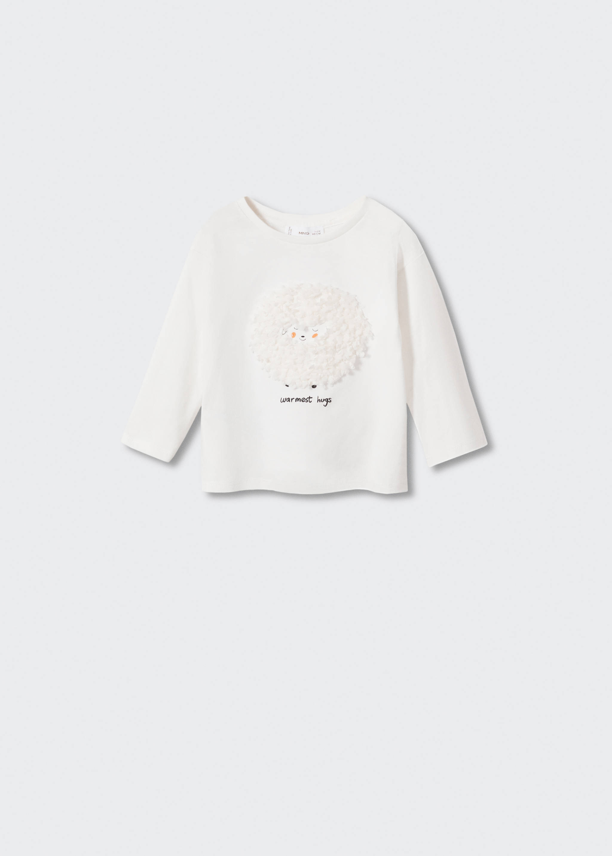 Embossed cotton T-shirt - Article without model