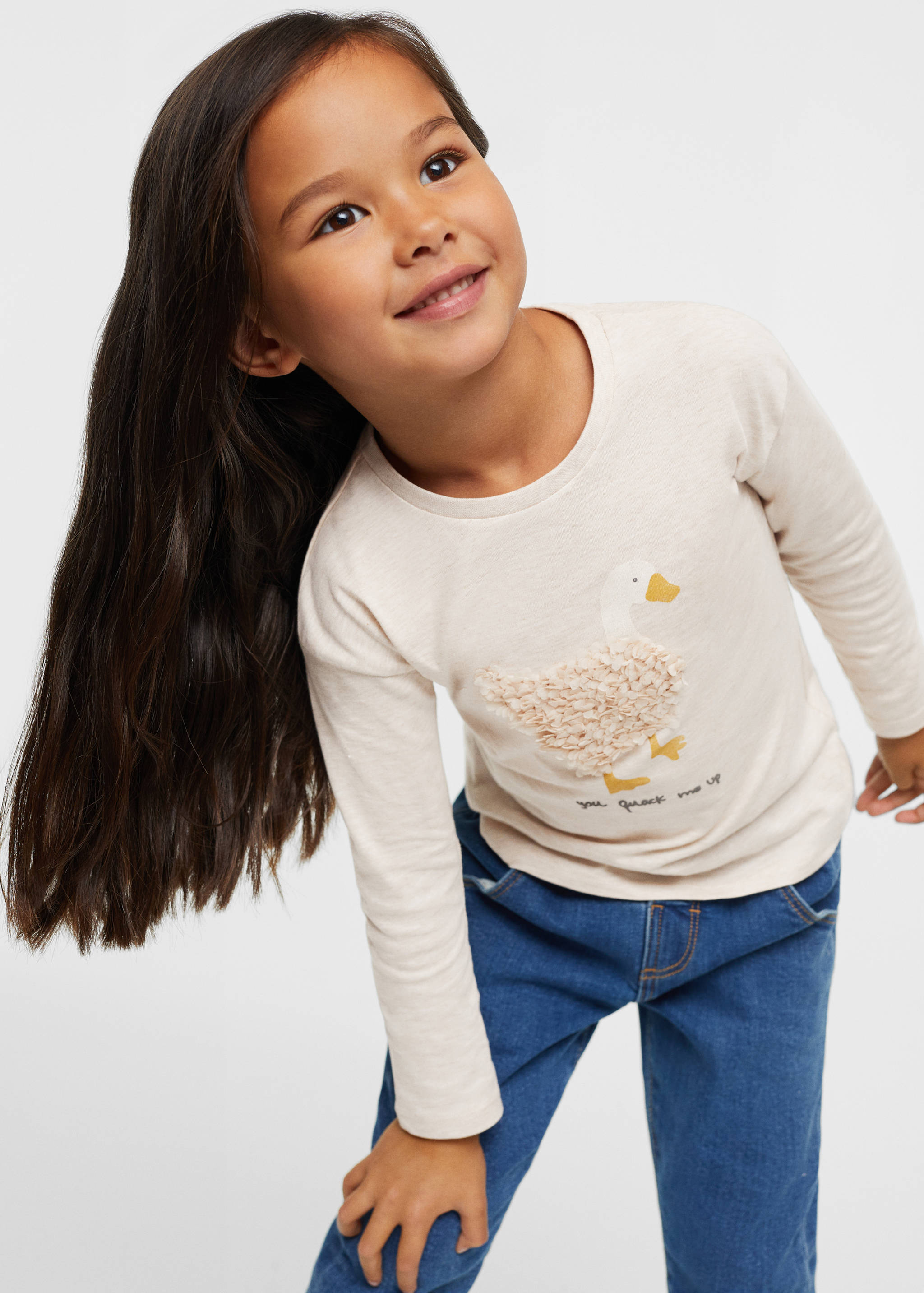 Embossed cotton T-shirt - Details of the article 1