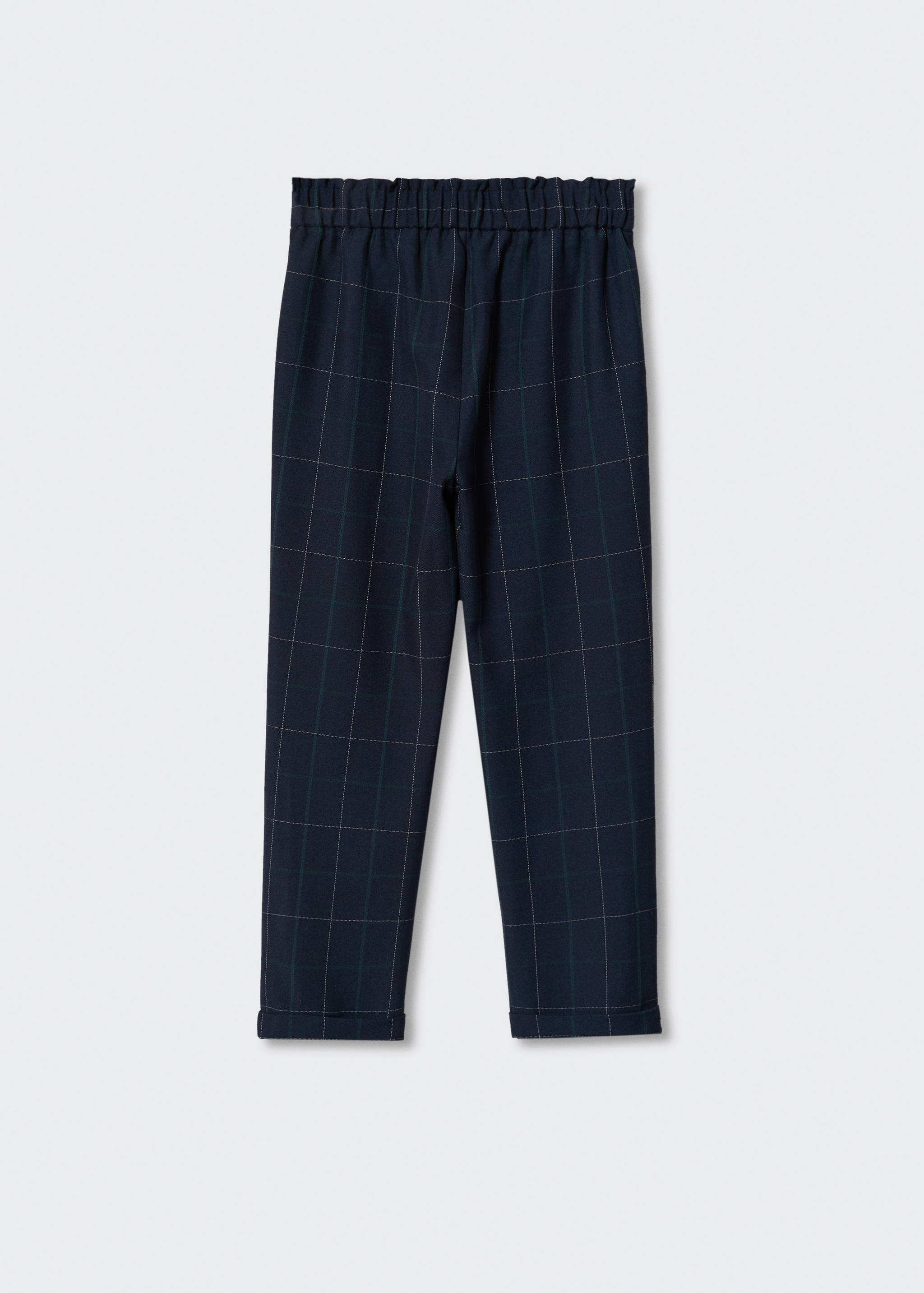 Pantalon à carreaux avec ceinture - Verso de l’article