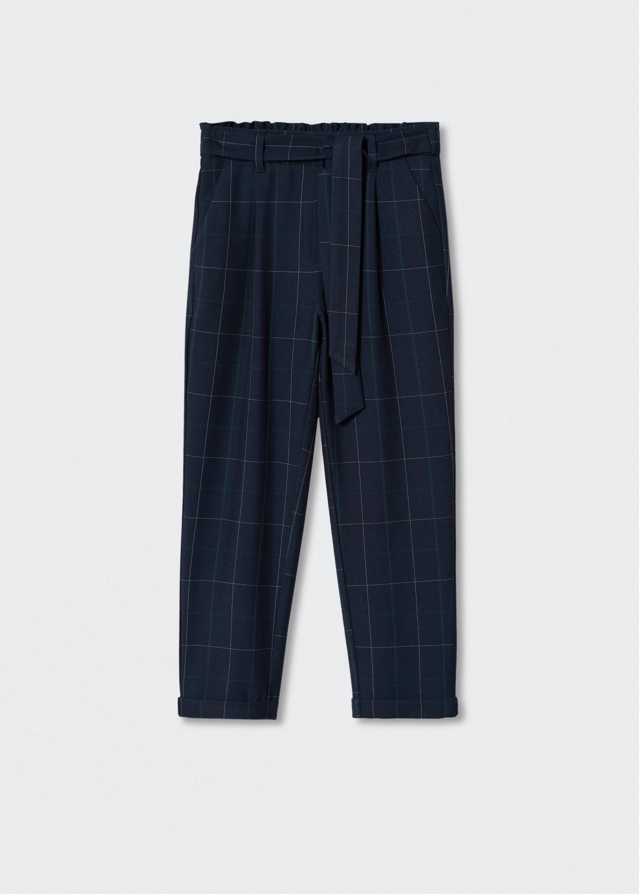 Pantalon à carreaux avec ceinture - Article sans modèle