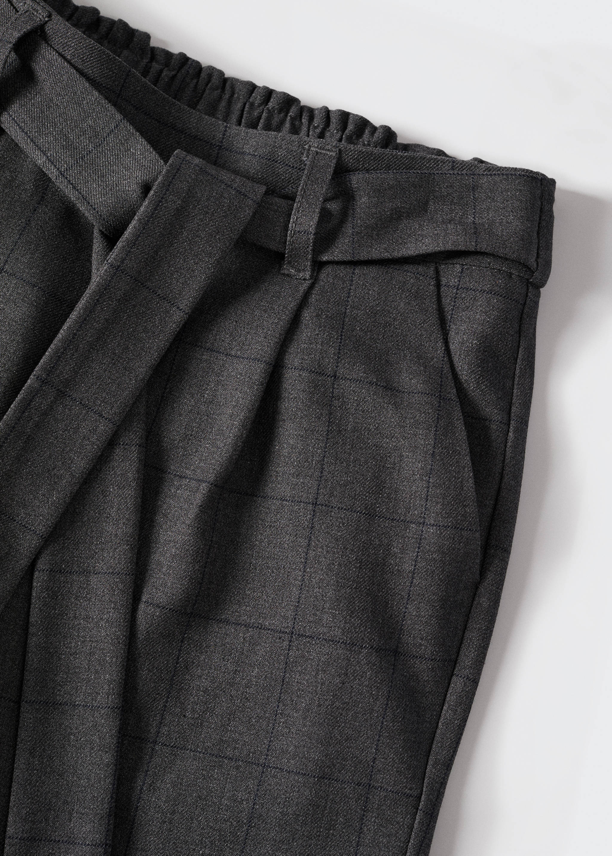 Pantalon à carreaux avec ceinture - Détail de l'article 8