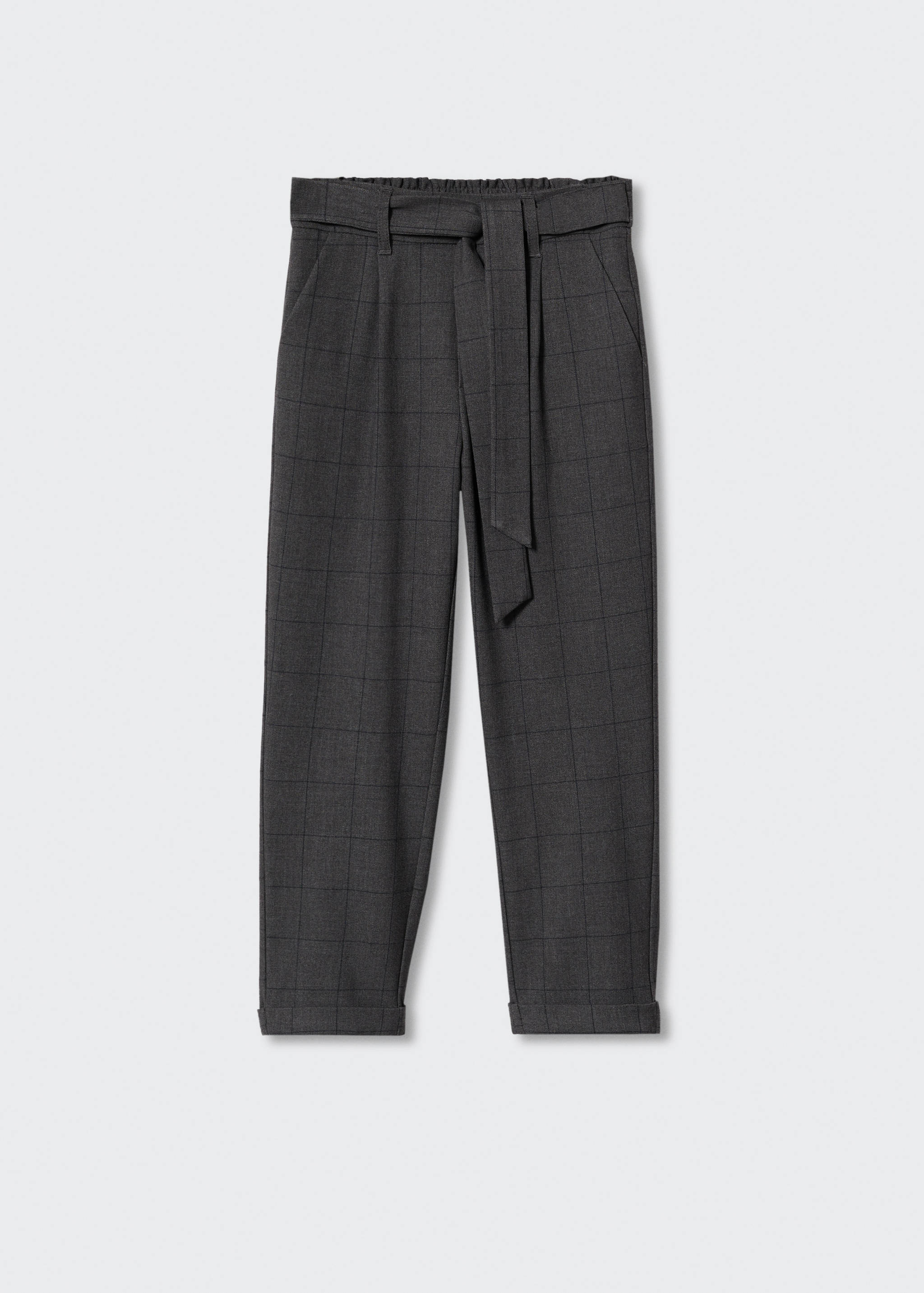 Pantalon à carreaux avec ceinture - Article sans modèle