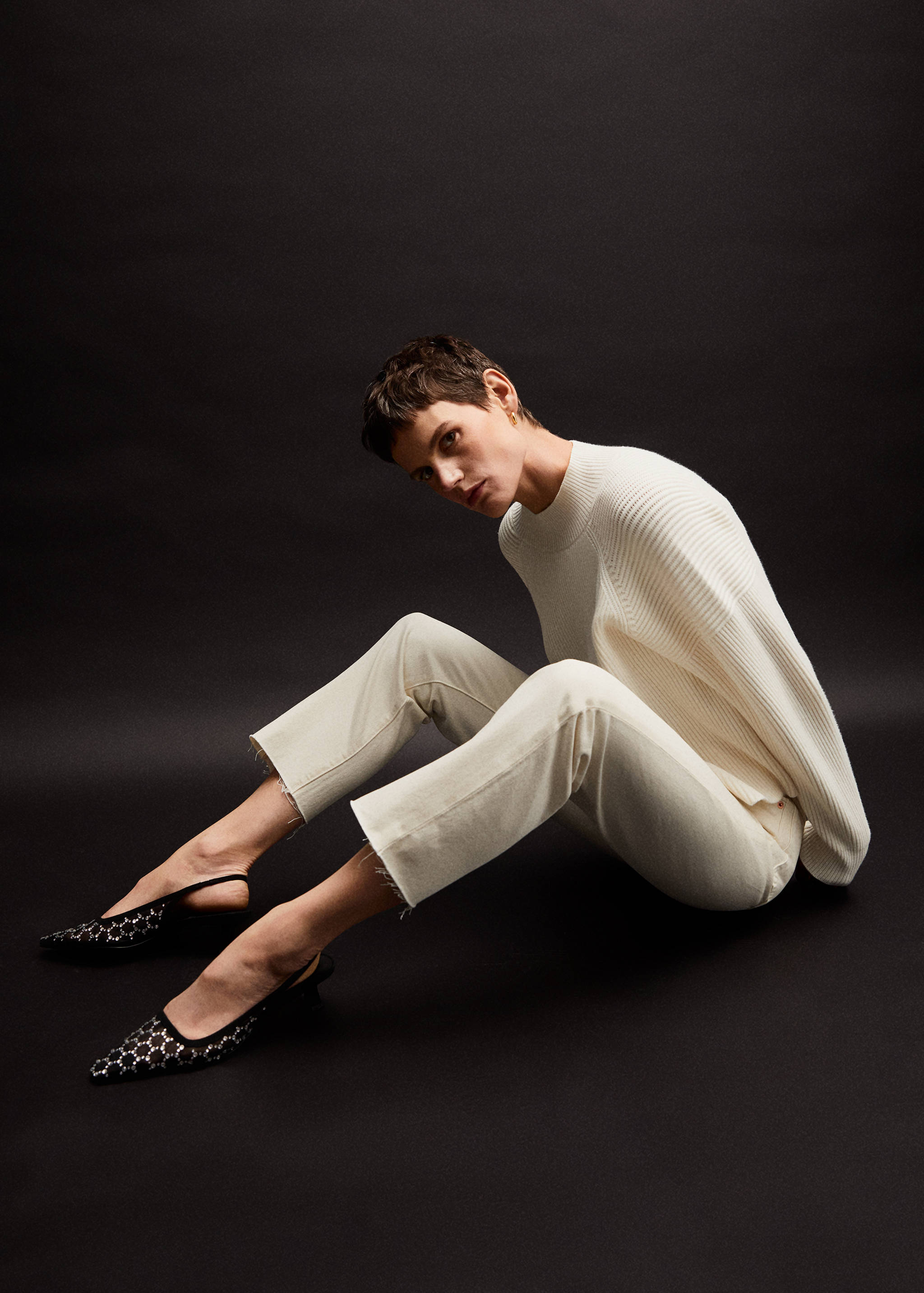 Jeans rectos tiro alto crop - Detalle del artículo 2