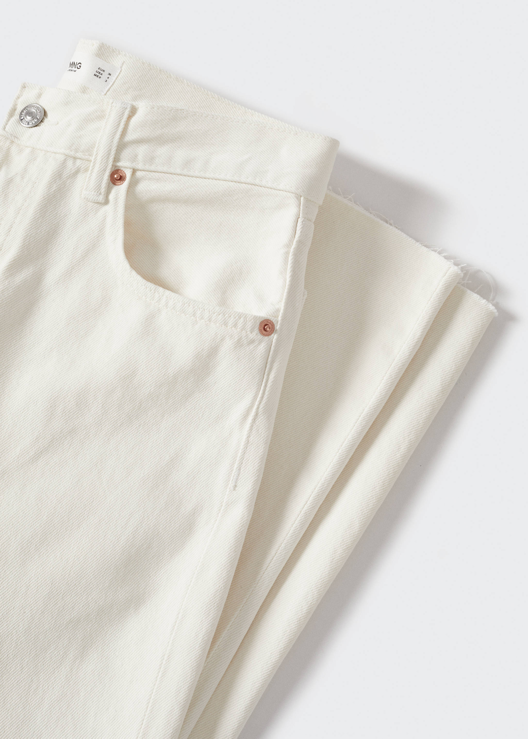 Jeans rectos tiro alto crop - Detalle del artículo 8