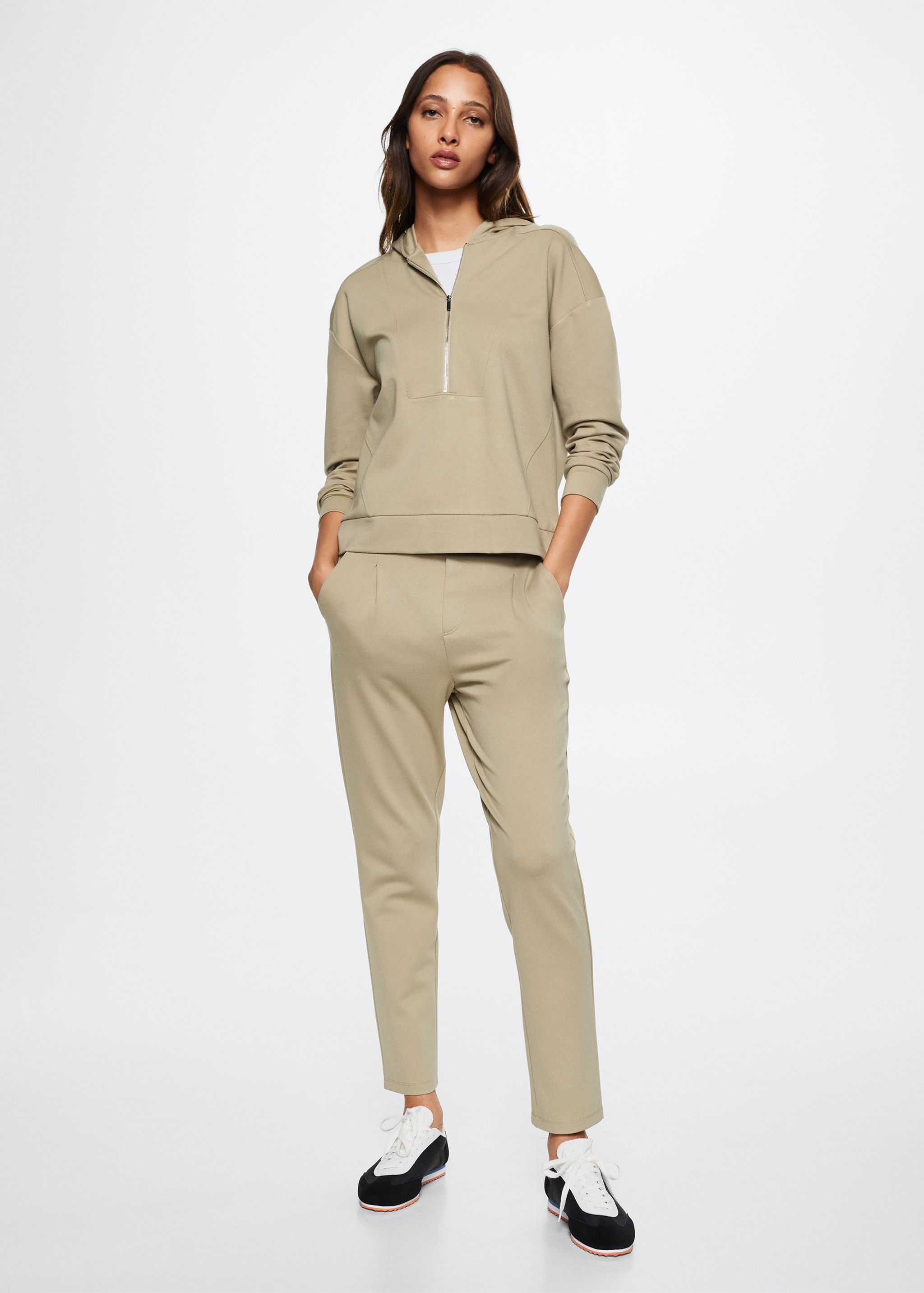 Sweat-shirt col montant zip - Plan général