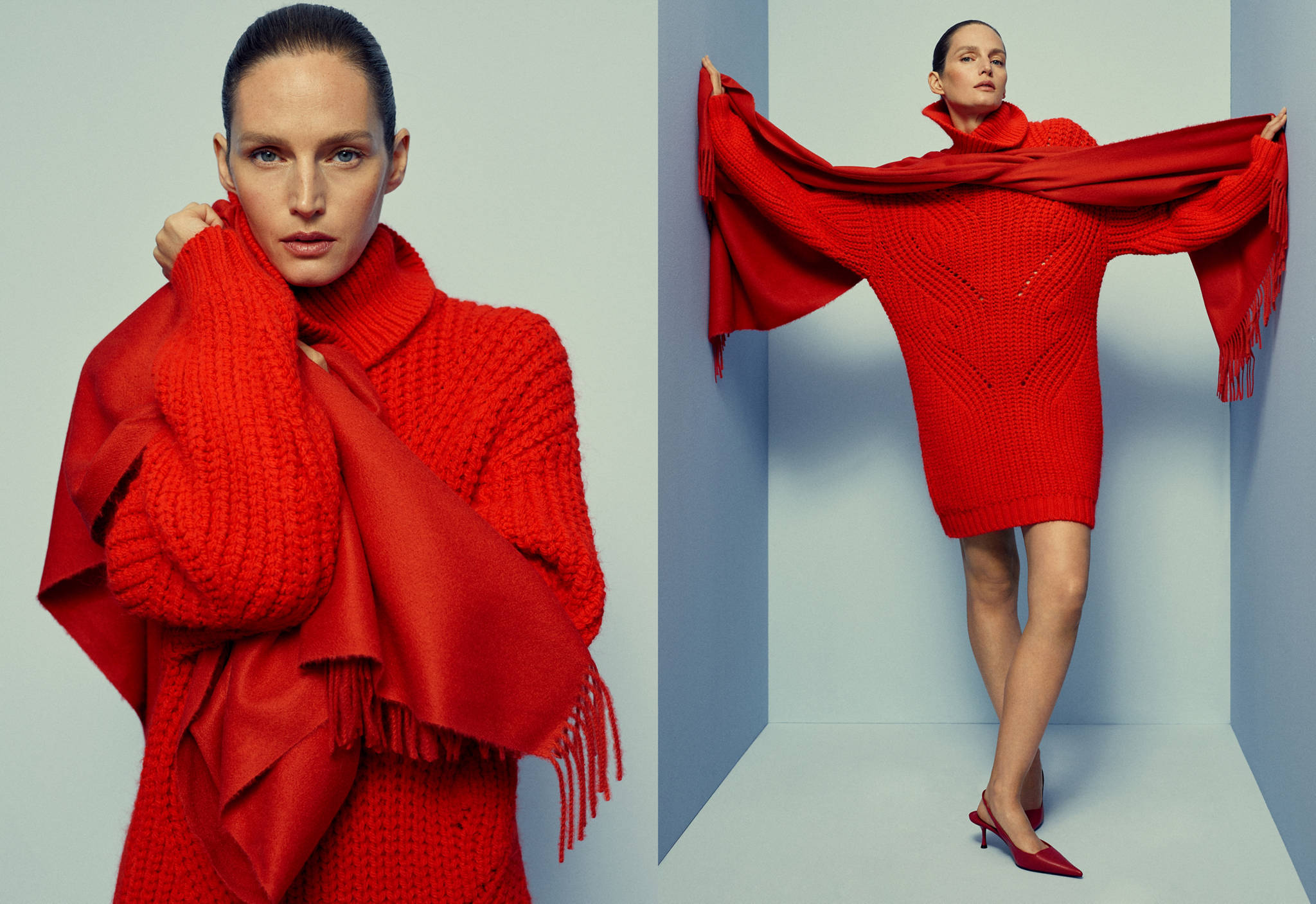 Fringed edge scarf - Panoramic plane