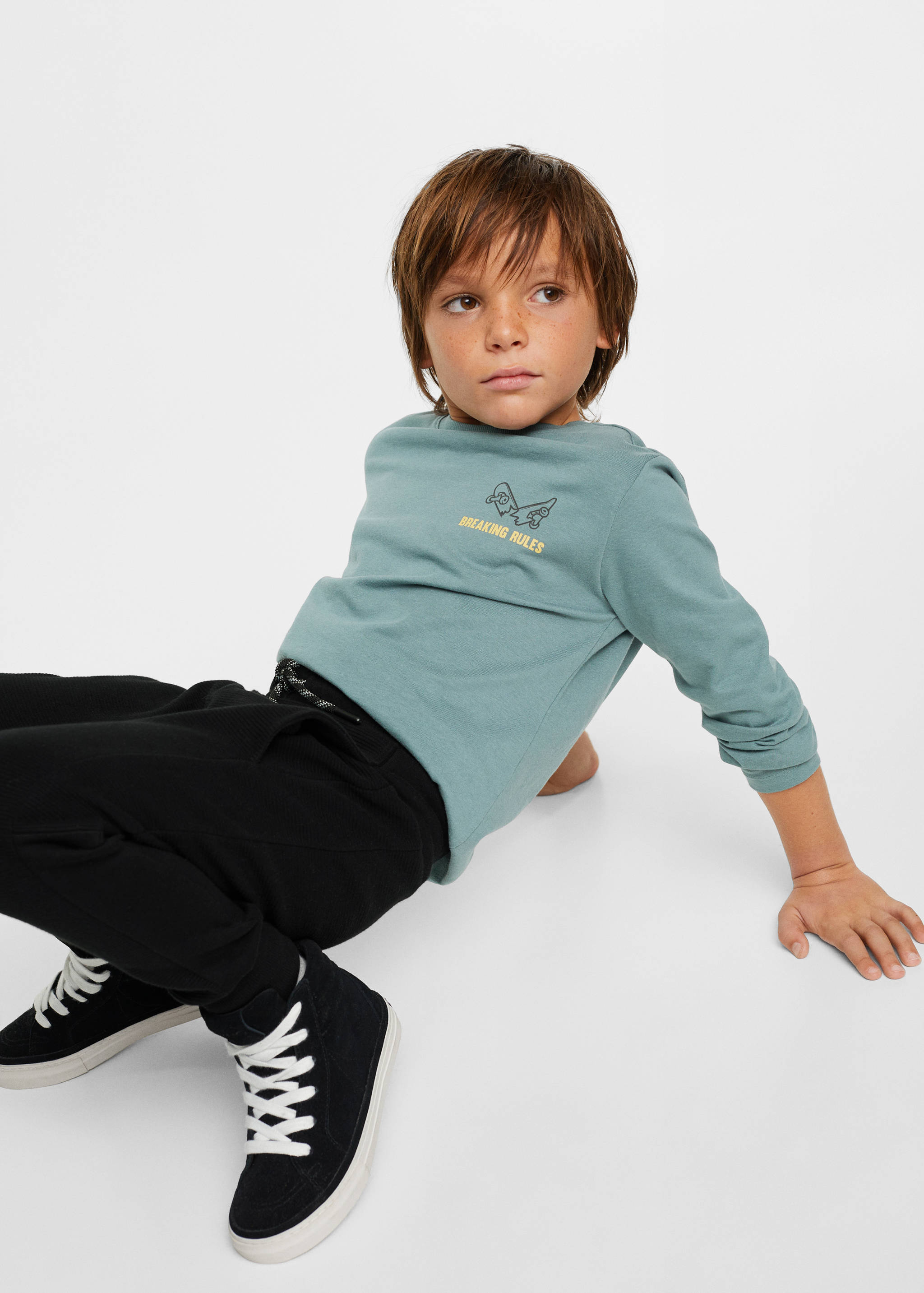 Pantalons jòguing cotó - Pla mig